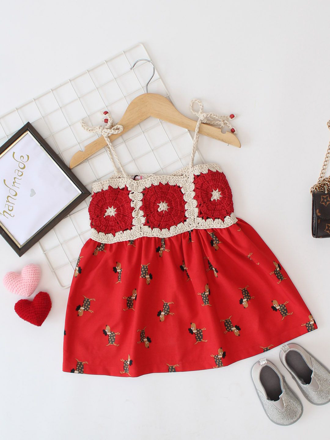 Woonie Girls Floral Fit & Flare Dress