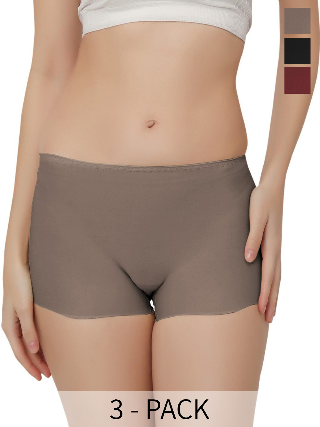 Bella Voste Pack Of 3 Leak Proof Moisture Wicking Boy Shorts Briefs