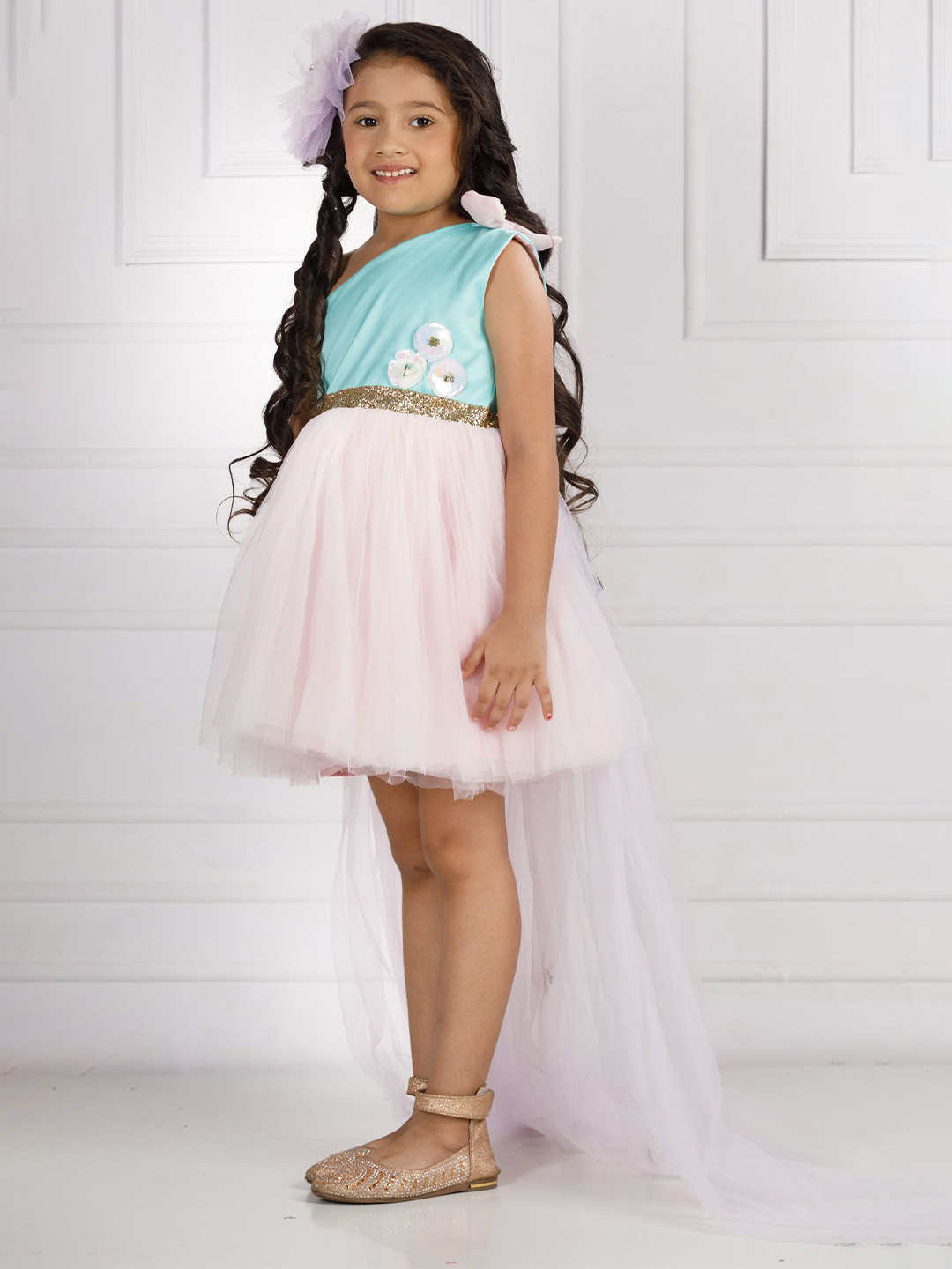 The Lush Affair Embellished Net Balloon Dress