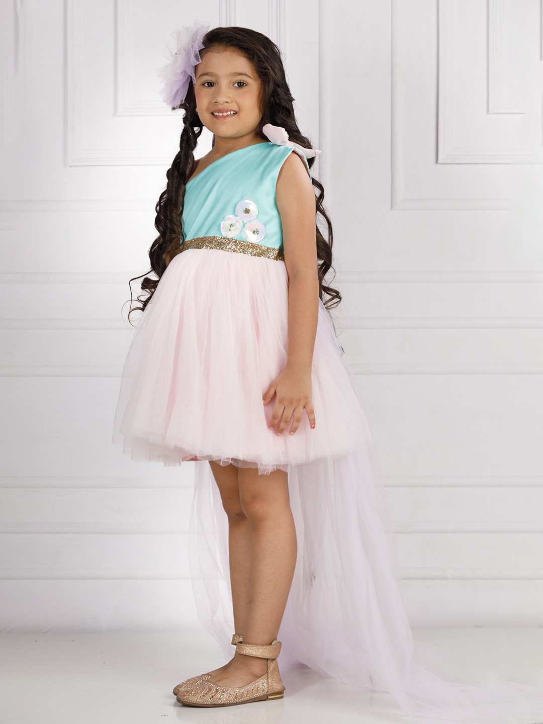 The Lush Affair One Shoulder Net Fit and Flare Dress