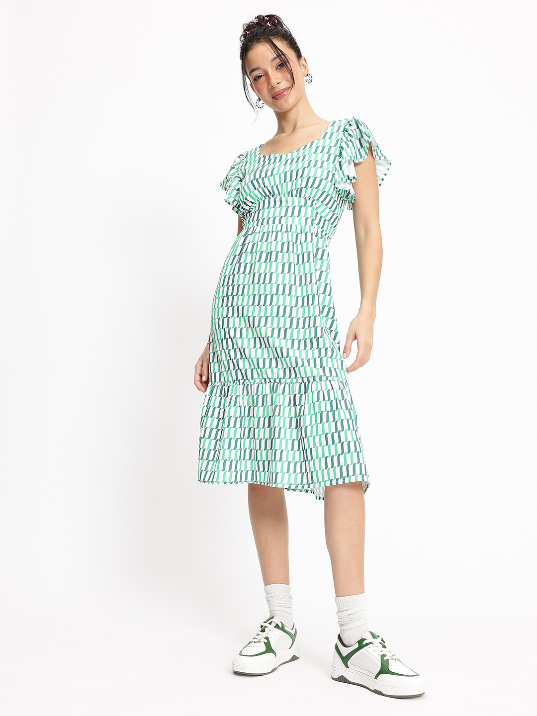 DressBerry Shift A-Line Midi Dress