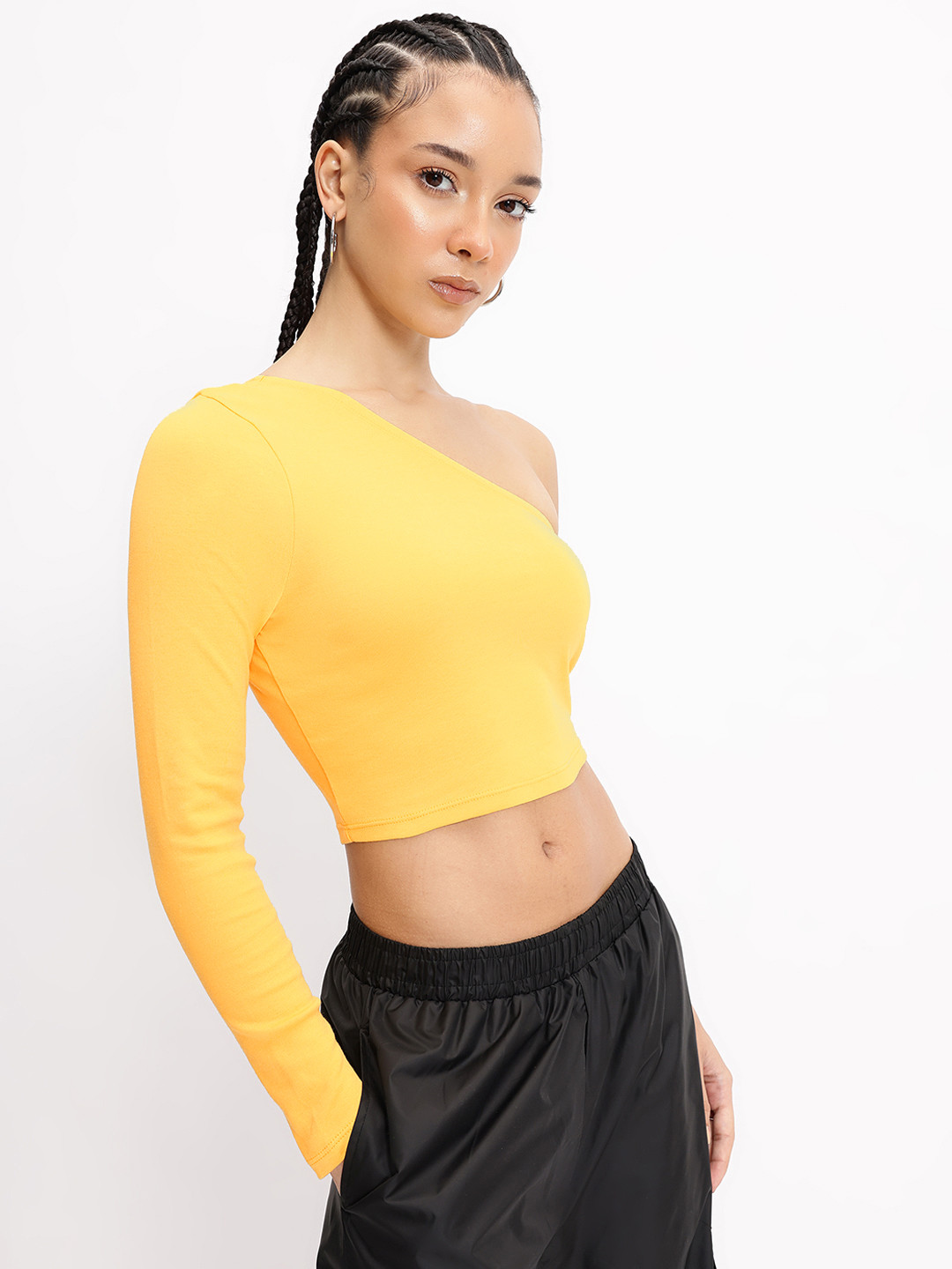 DressBerry Cropped One-Shoulder Top