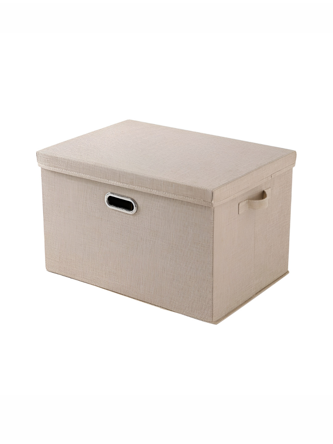 HOKIPO Beige Multi-Utility Storage Box Organizers with Lid