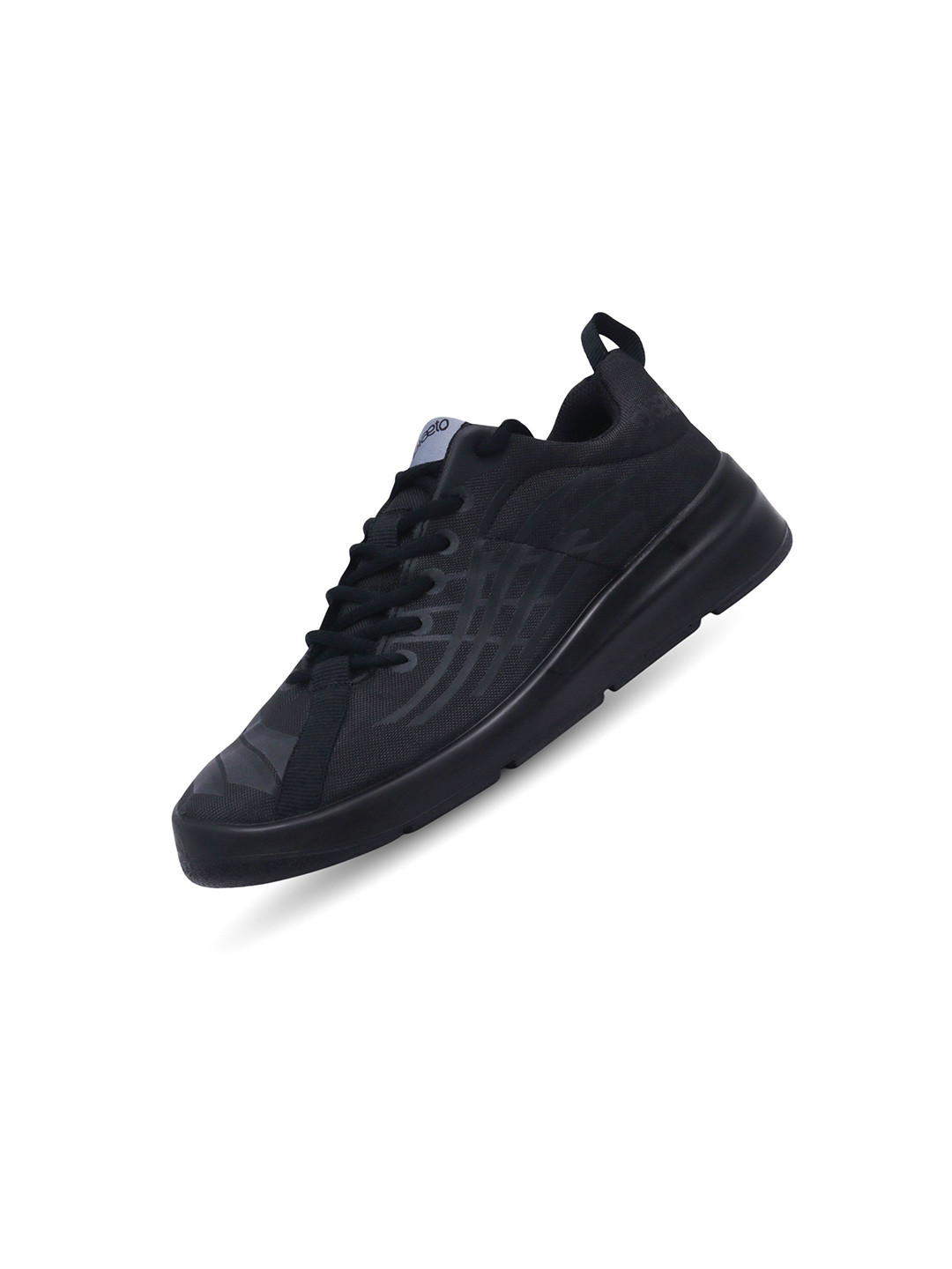 plaeto Kids Unisex Black Canvas Regular Running Non-Marking Shoes