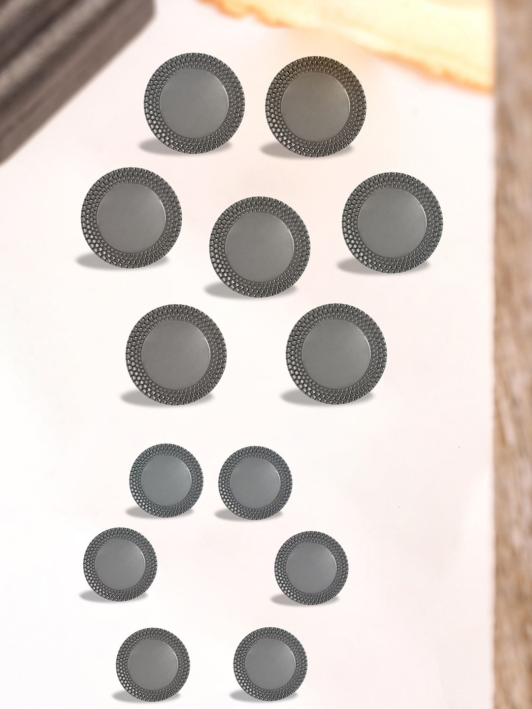 COSA NOSTRAA Men Set Of 13 Elegant Shimmer Buttons Brooches