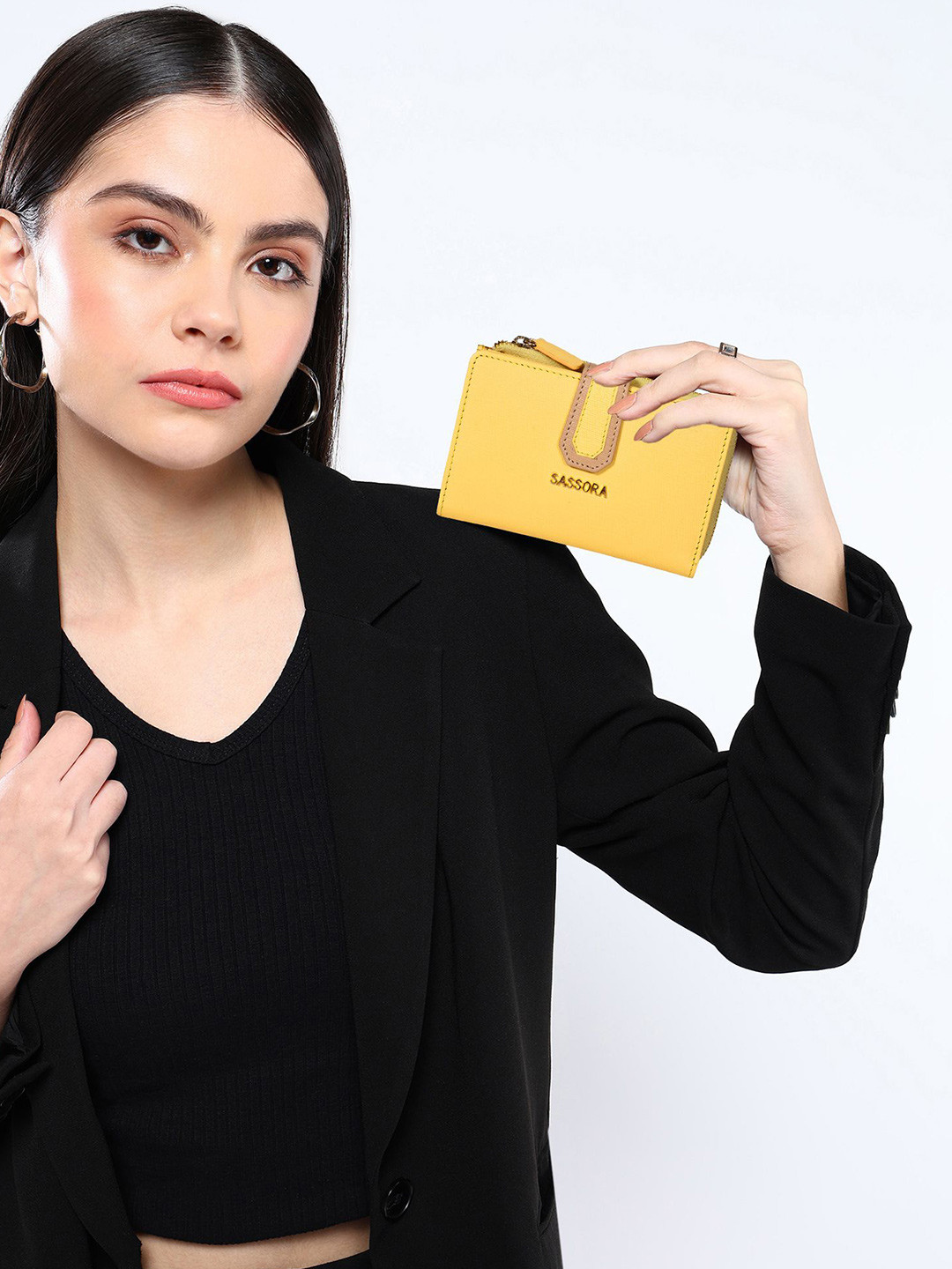 Sassora Women RFID Leather Two Fold Wallet