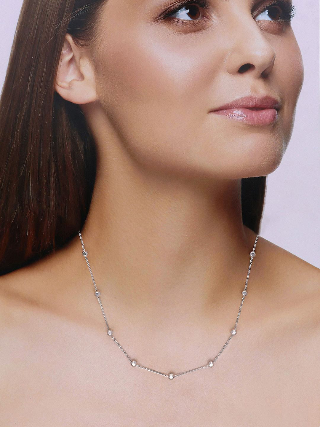 KAI JEWEL Rhodium-Plated 92.5 Sterling Silver Classic Ball Chain