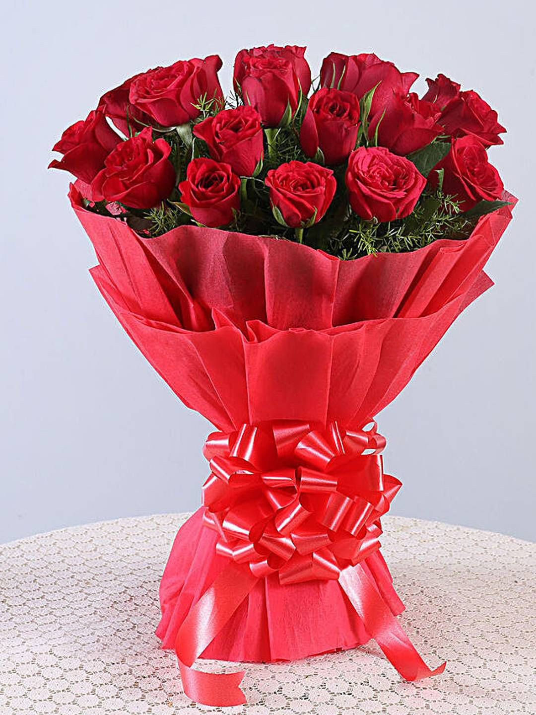 fnp Red 20 Pieces Roses Fresh Flowers Bouquet