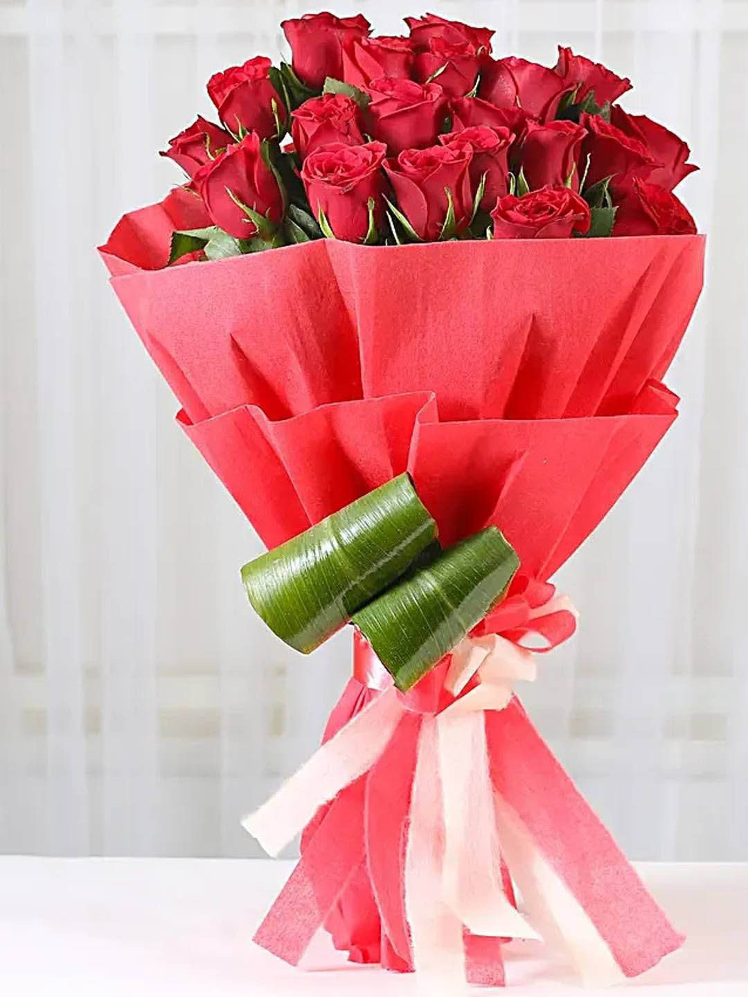 fnp Red 20 Pieces Roses Fresh Flowers Bouquet