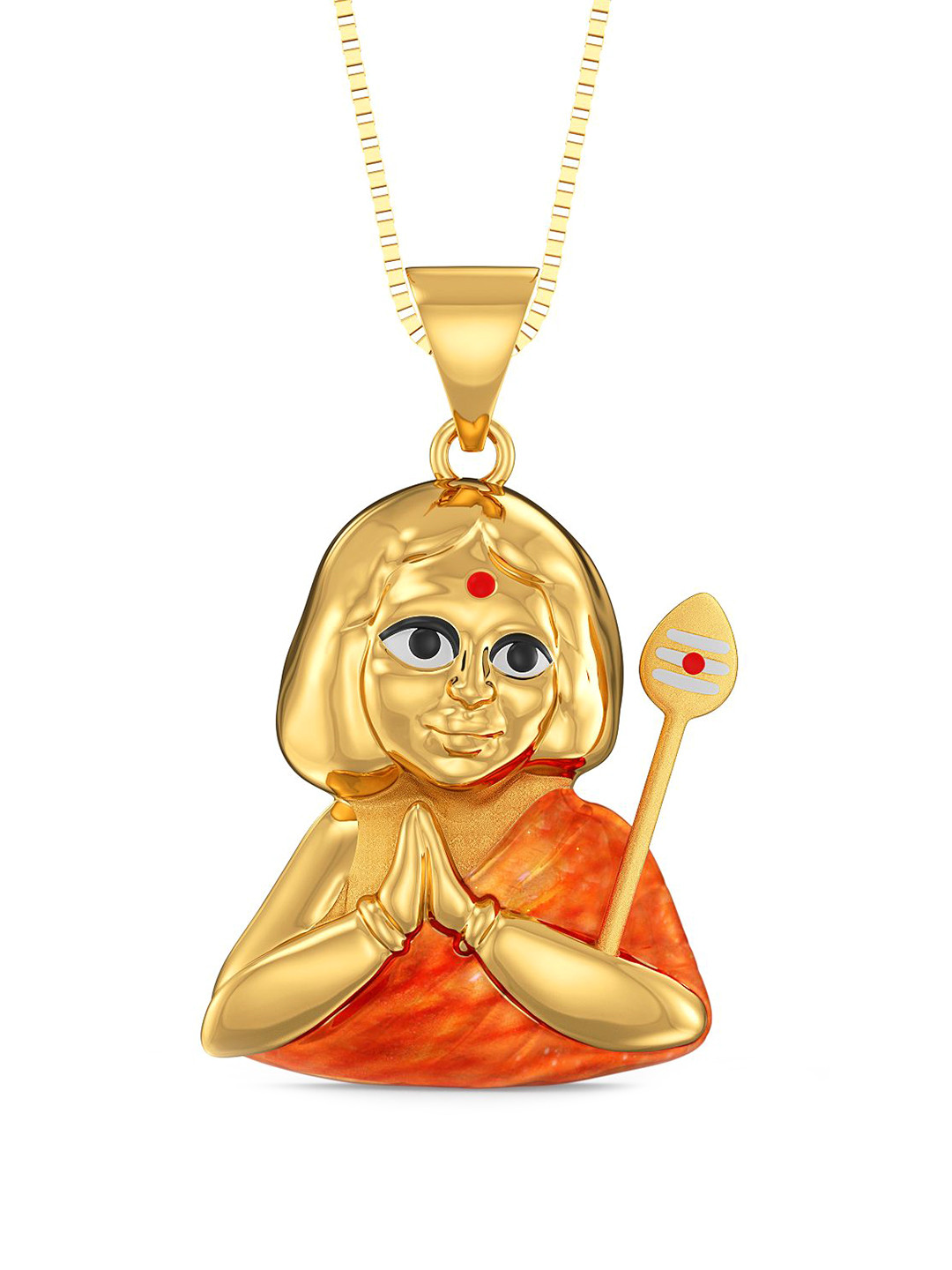 Joyalukkas Kids 22KT Lord Murugan Pendant Gold-3.142g