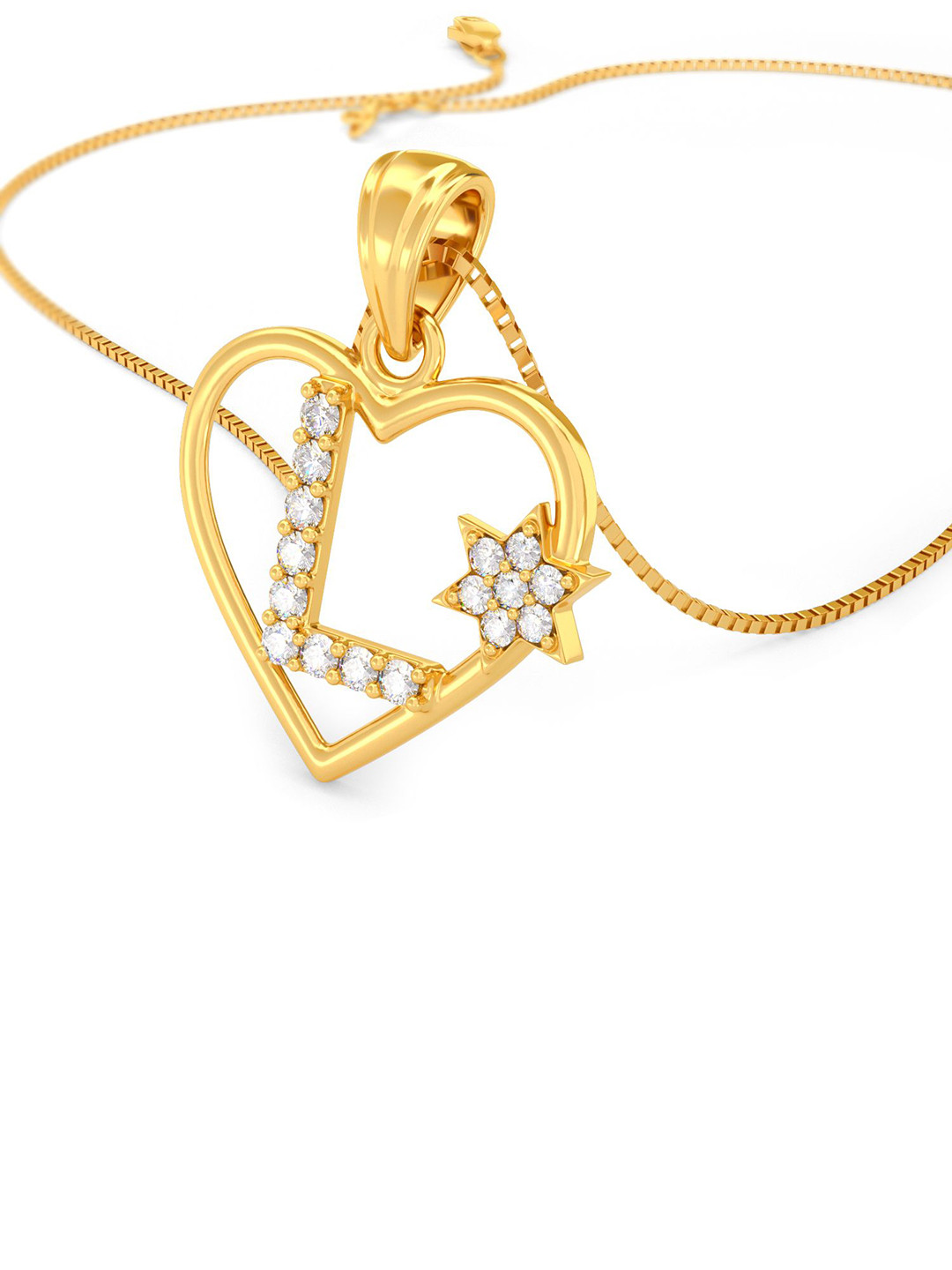 Joyalukkas Girls 22KT Gemstone Gold Pendant-1.6gm