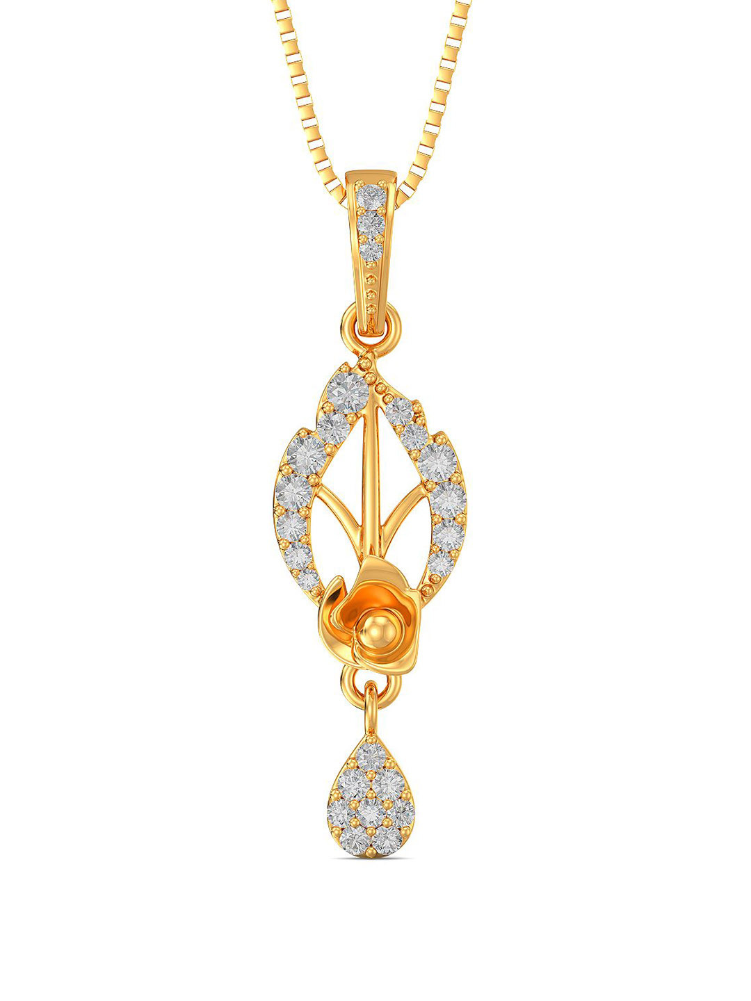 Joyalukkas 22KT Gemstone Gold Pendant-2.033g