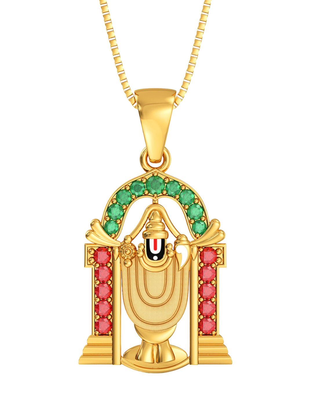 Joyalukkas Kids-Unisex 22KT Gemstone Gold Pendant-3.224g