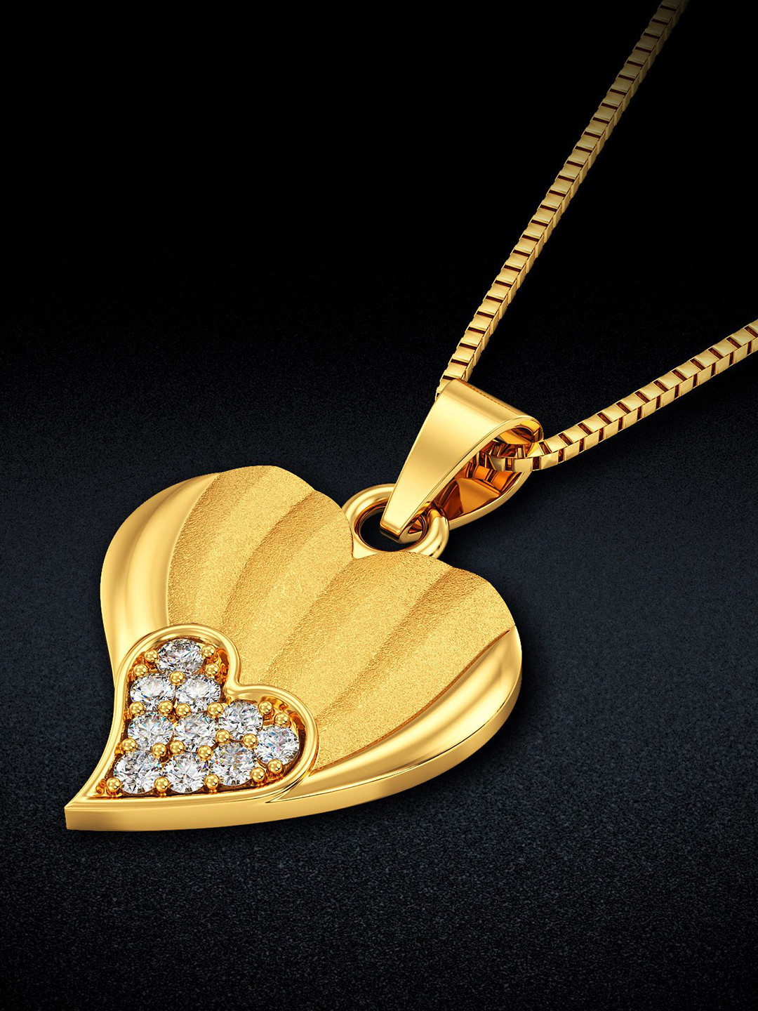 Joyalukkas 22KT GemStones Studded Pendant Gold- 2.065gm