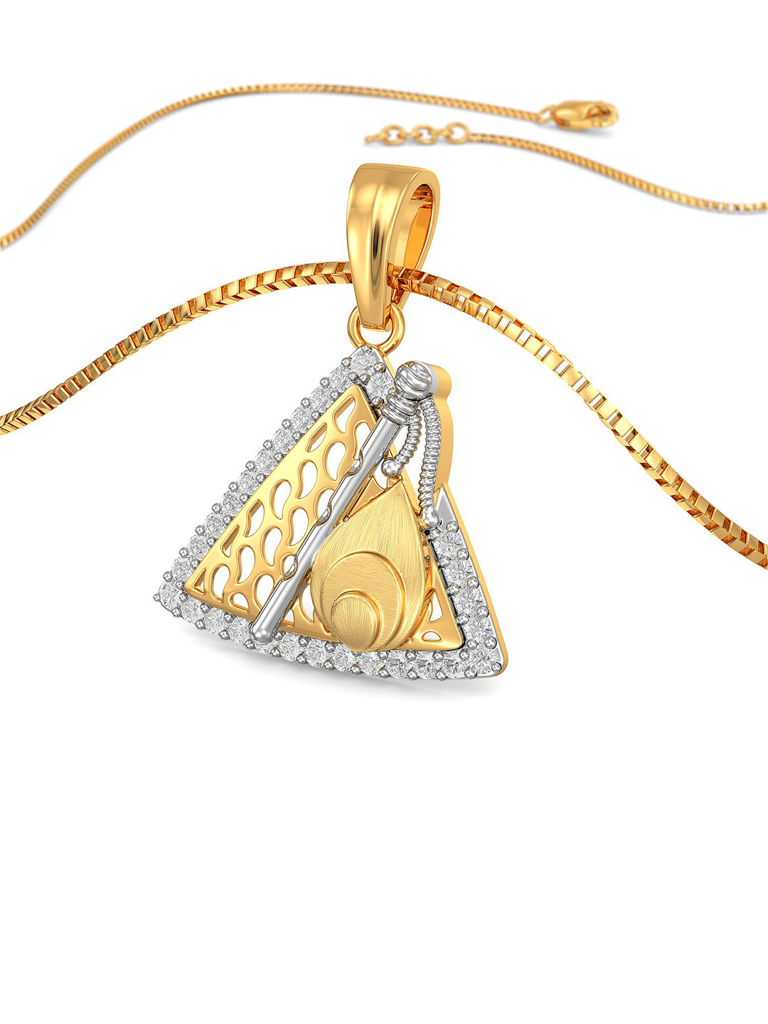 Joyalukkas 22KT Gemstone Gold Pendant-2.29g