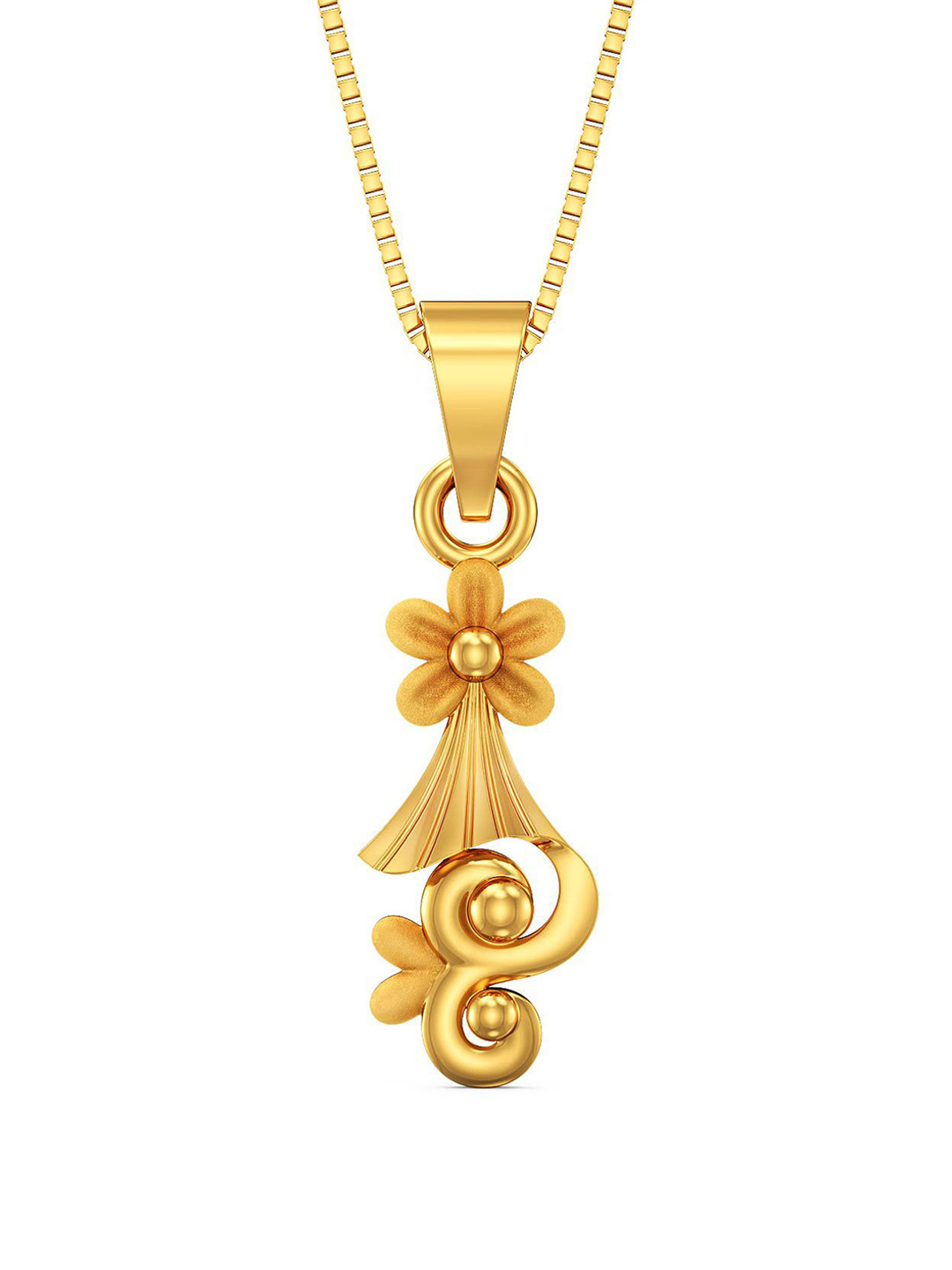 Joyalukkas Dnagling 22KT Gold Pendant-2.209g