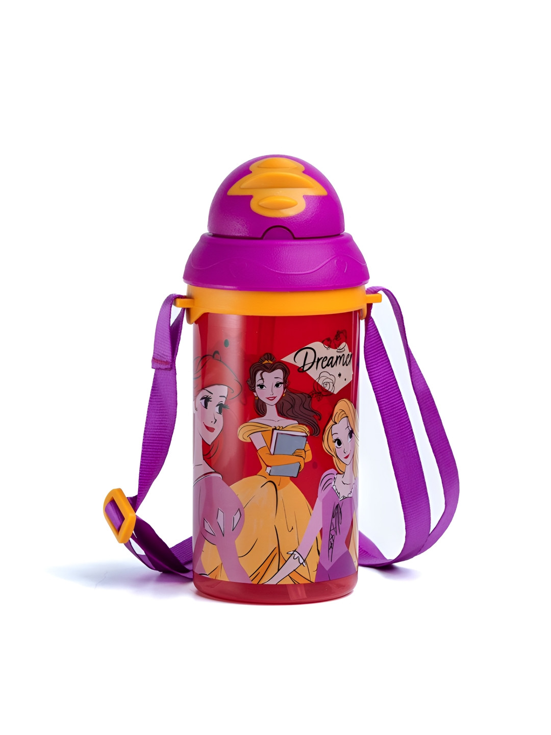 Disney Pink Cartoon Characters Plastic BPA Free Sipper - 400ml