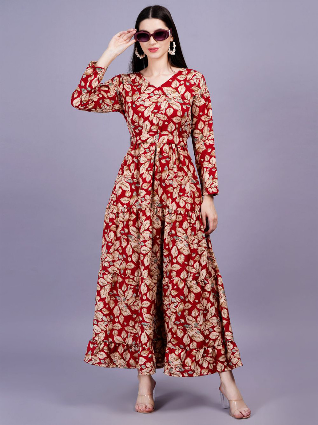 HIGHLIGHT FASHION EXPORT Floral Print Maxi Dress