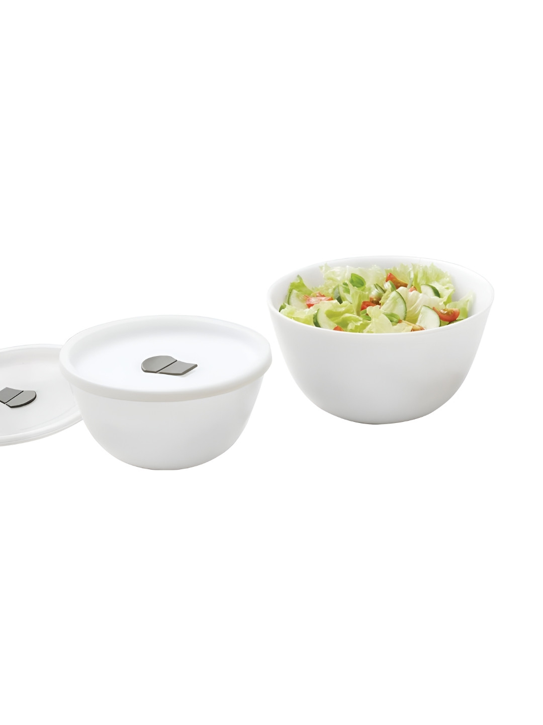 Larah by BOROSIL White 4 Pieces Mixing Bowls