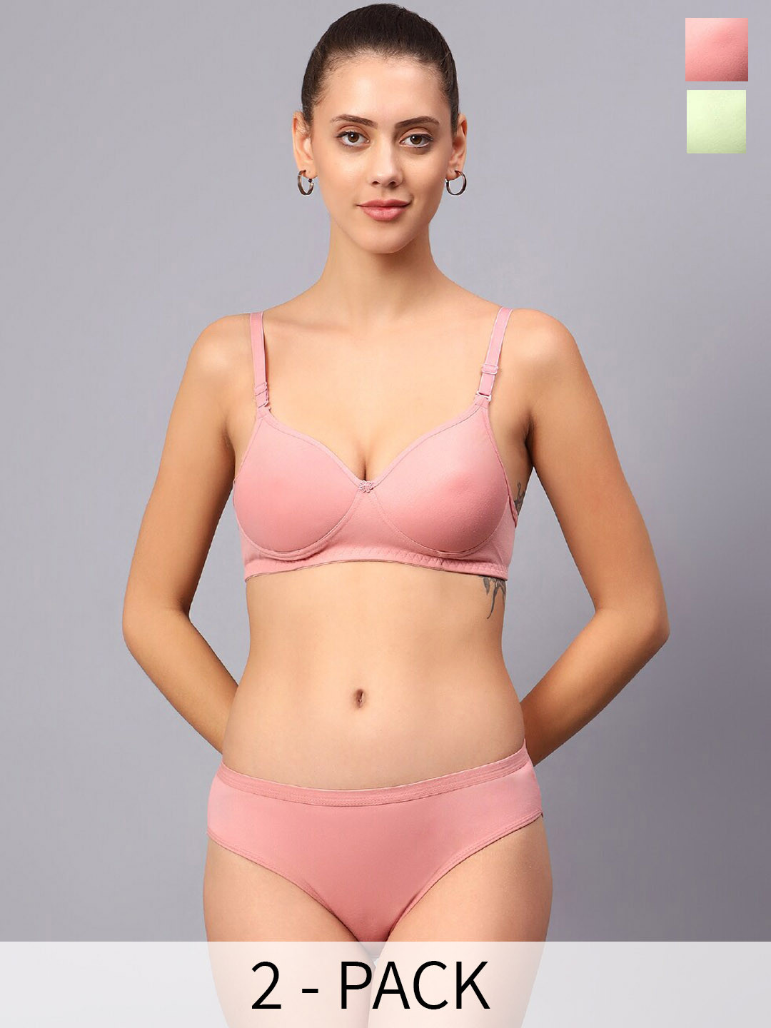 JJAAGG T Pack Of 2 Lightly-Padded Lingerie Set JAG-WL-159-24