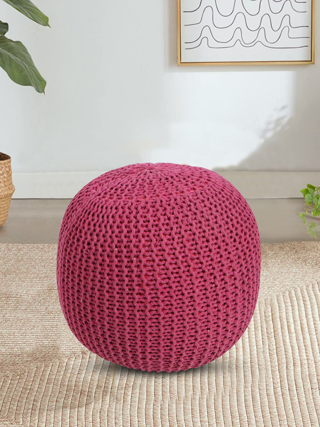 THE HOME CO. Violet Sitting Pouffe Ottoman