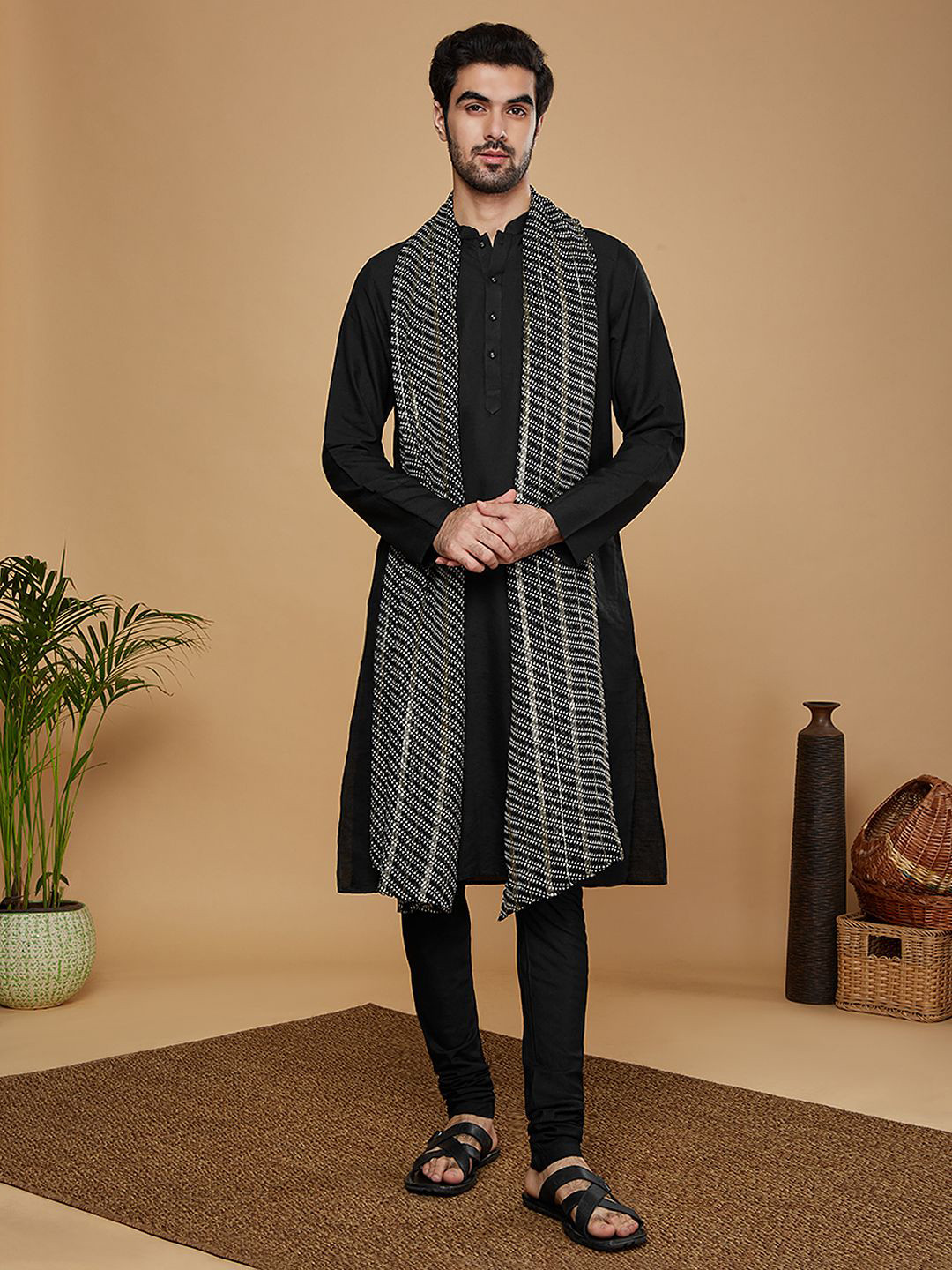 KISAH Ethnic Motifs Printed Georgette Dupatta