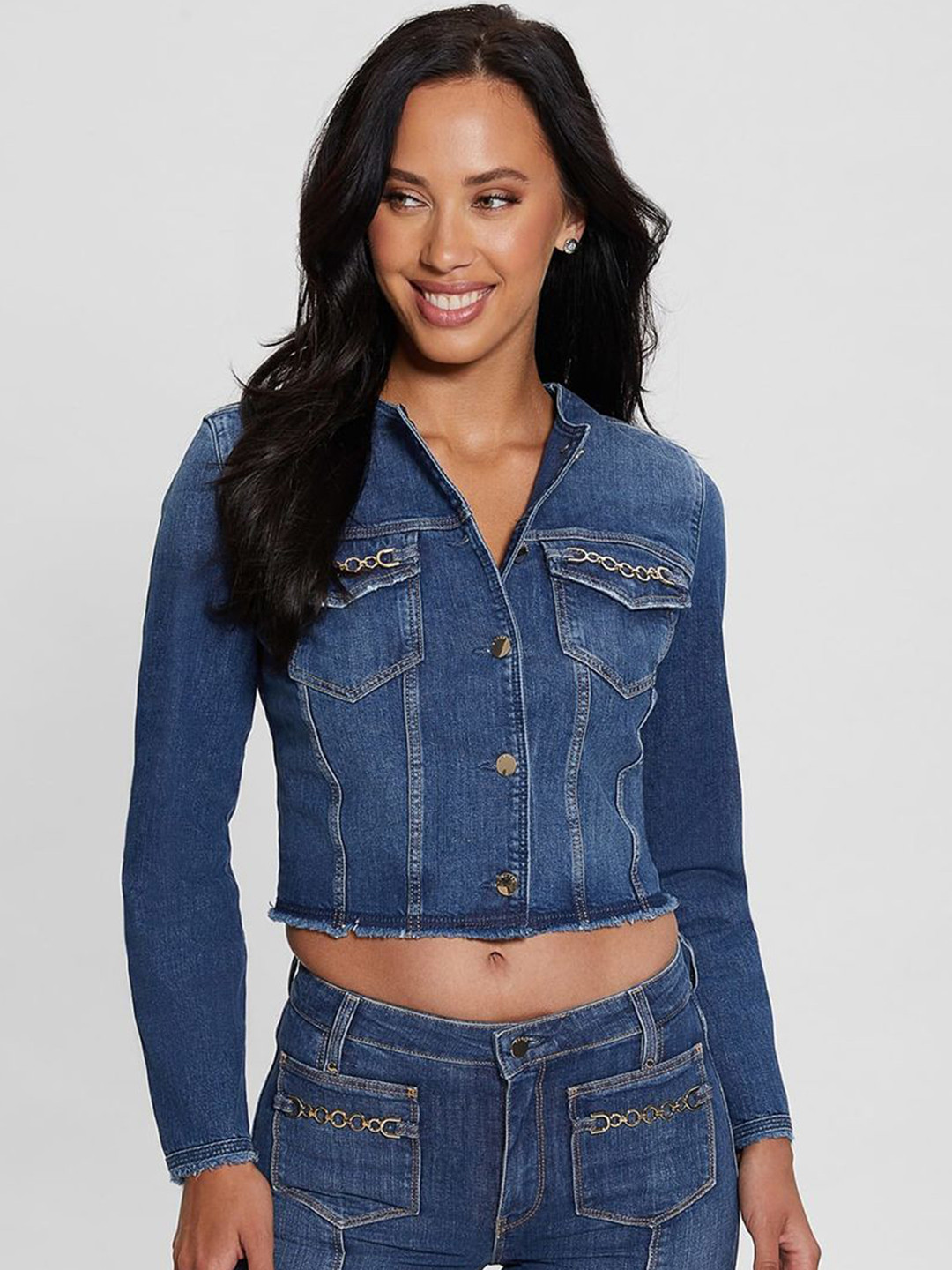 GUESS Women Short Denim Jacket
