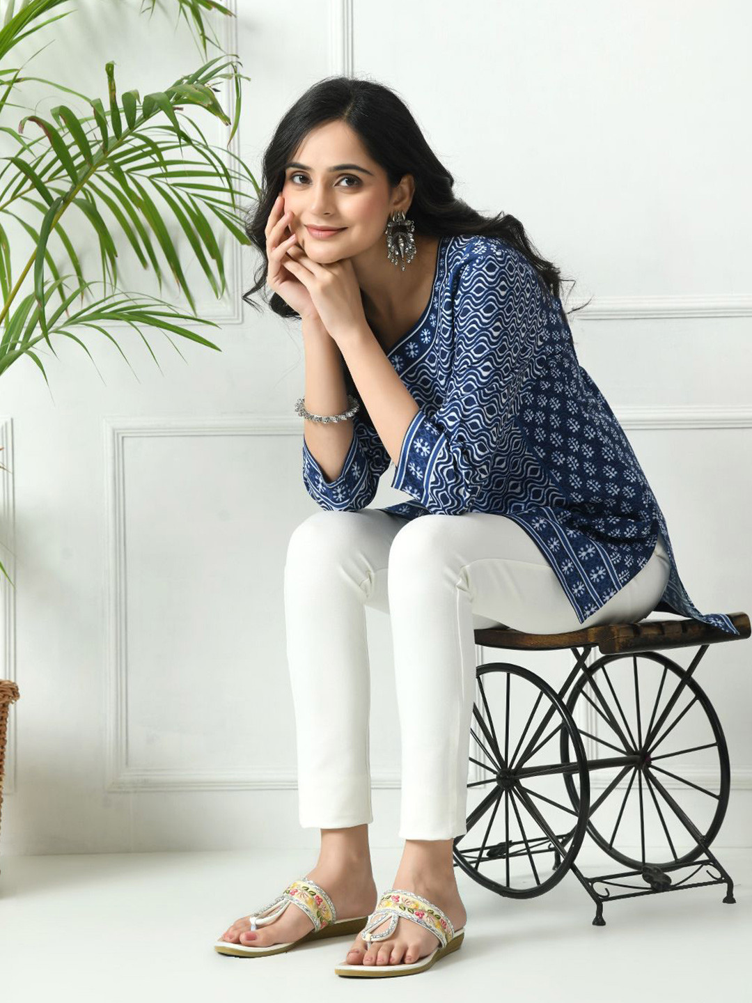 MEESAN Printed Placement Print Tunic