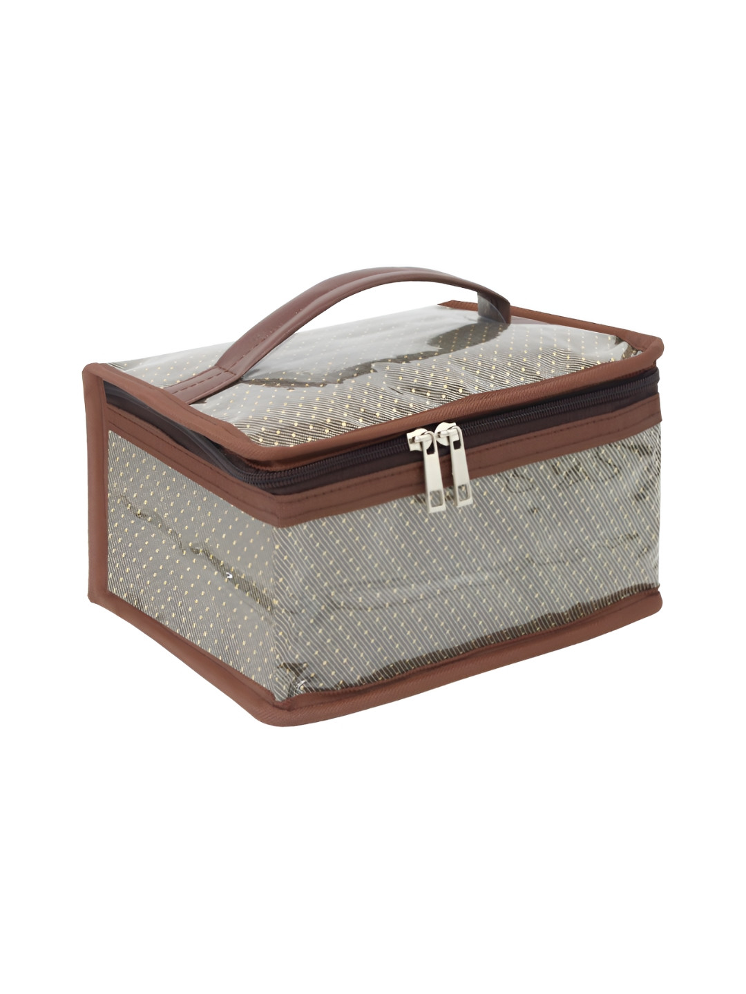 atorakushon Brown Self Design Water Resistant Wardrobe Jewellery Organiser