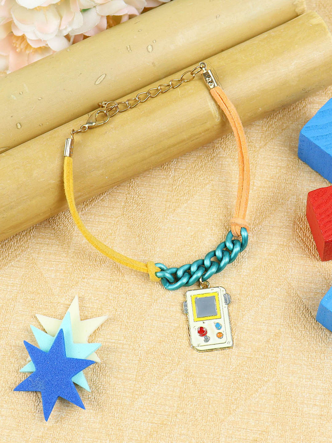 Asthetika Boys Video Game Charm Wraparound Rakhi with Roli Chawal