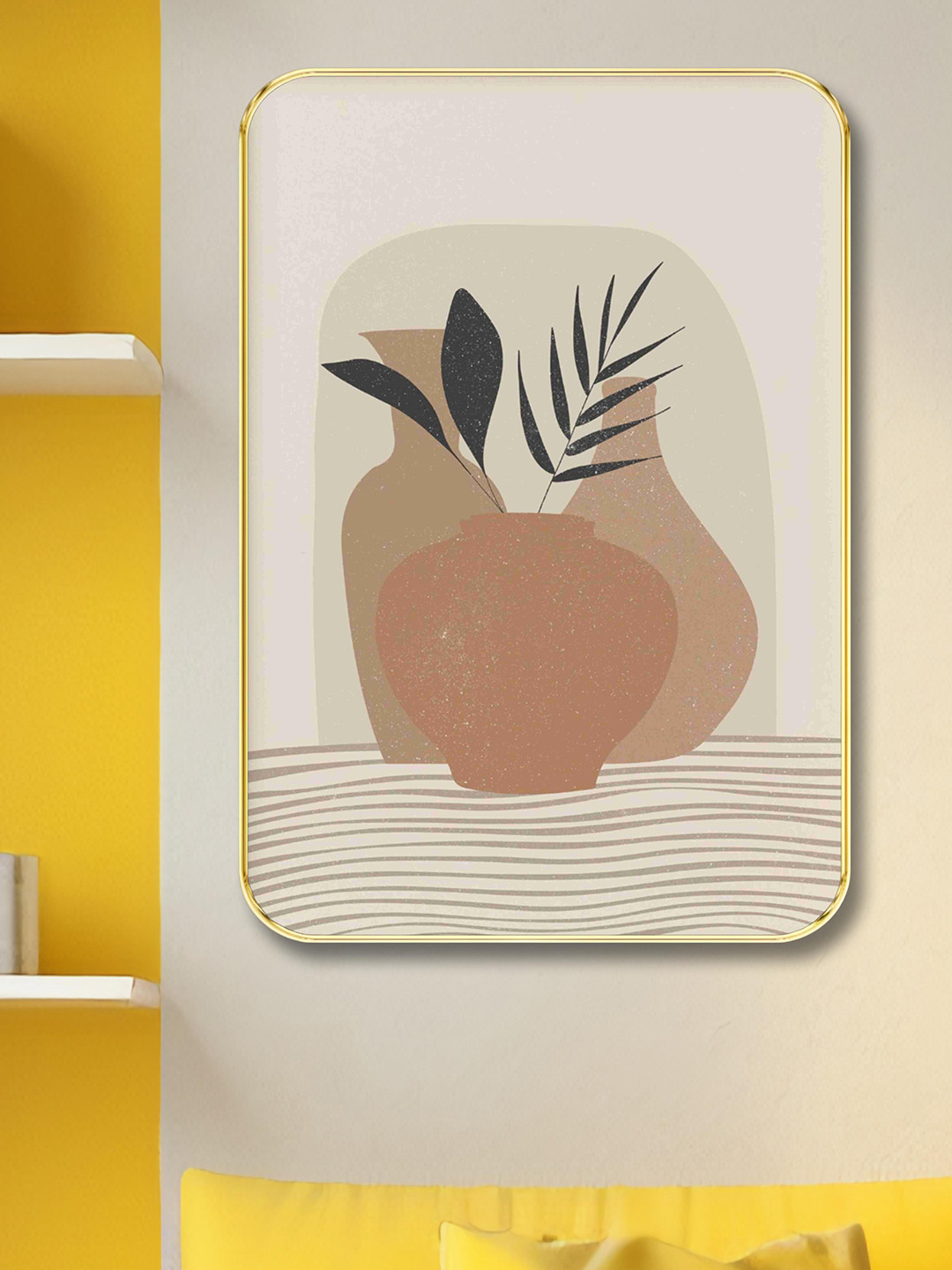 SAF Natural Wood Wall Rectangle Paintings Wall Art - 24 x 18 In