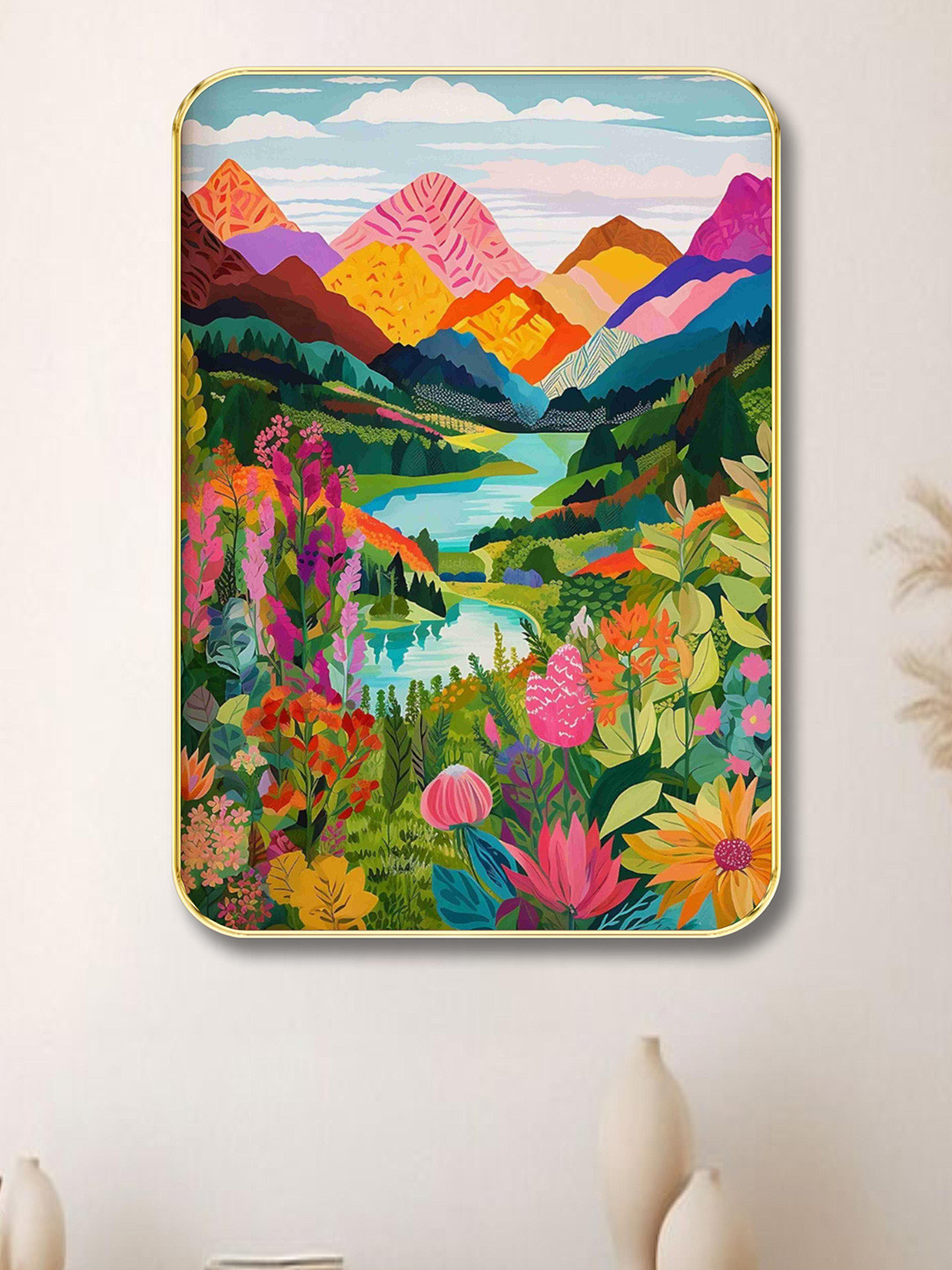 SAF Nature Art Wood Table Top Rectangle Paintings Wall Art - 18 x 24In