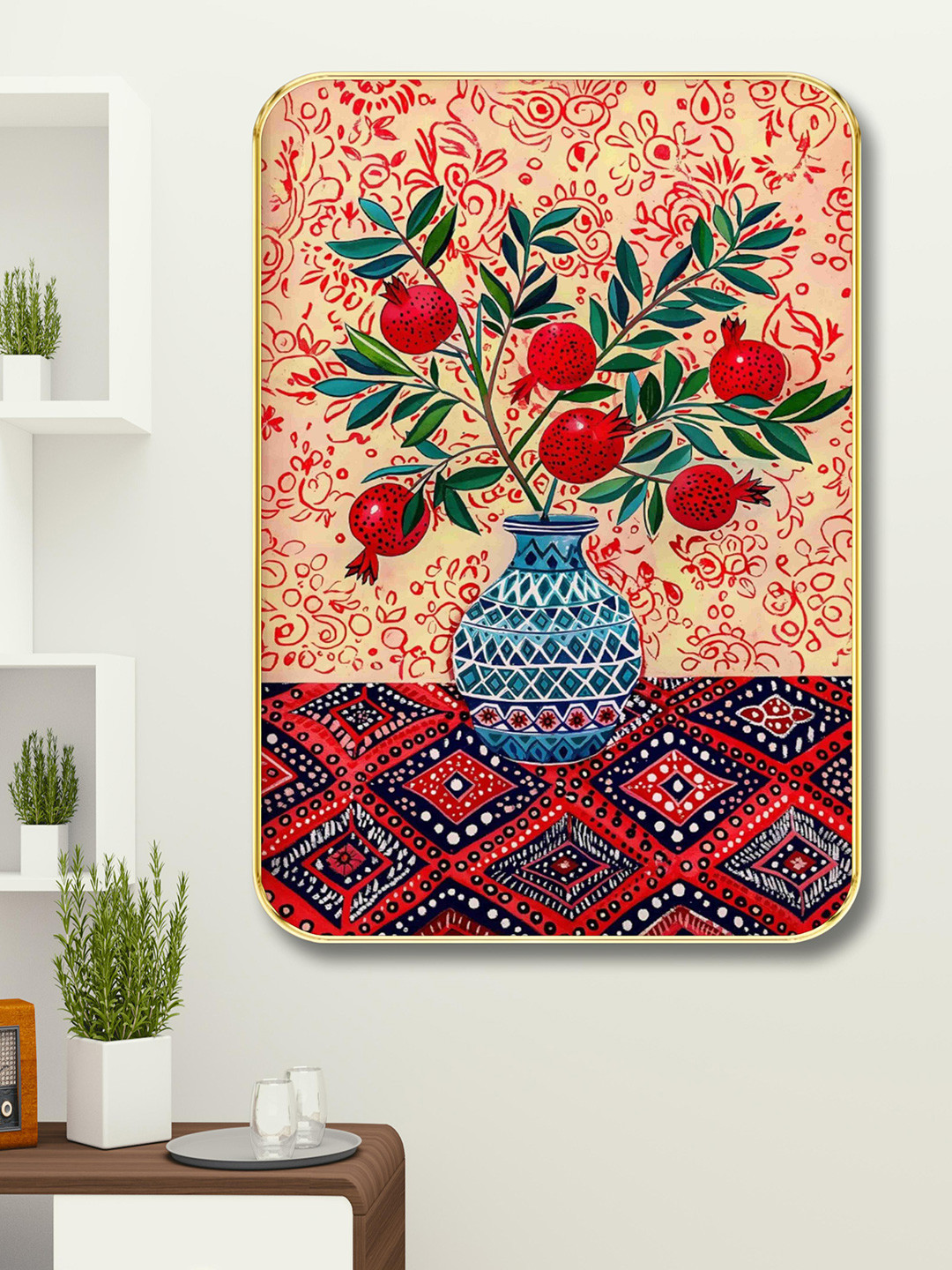 SAF Natural Art Wood Wall Rectangle Paintings Wall Art -24 x 18 In