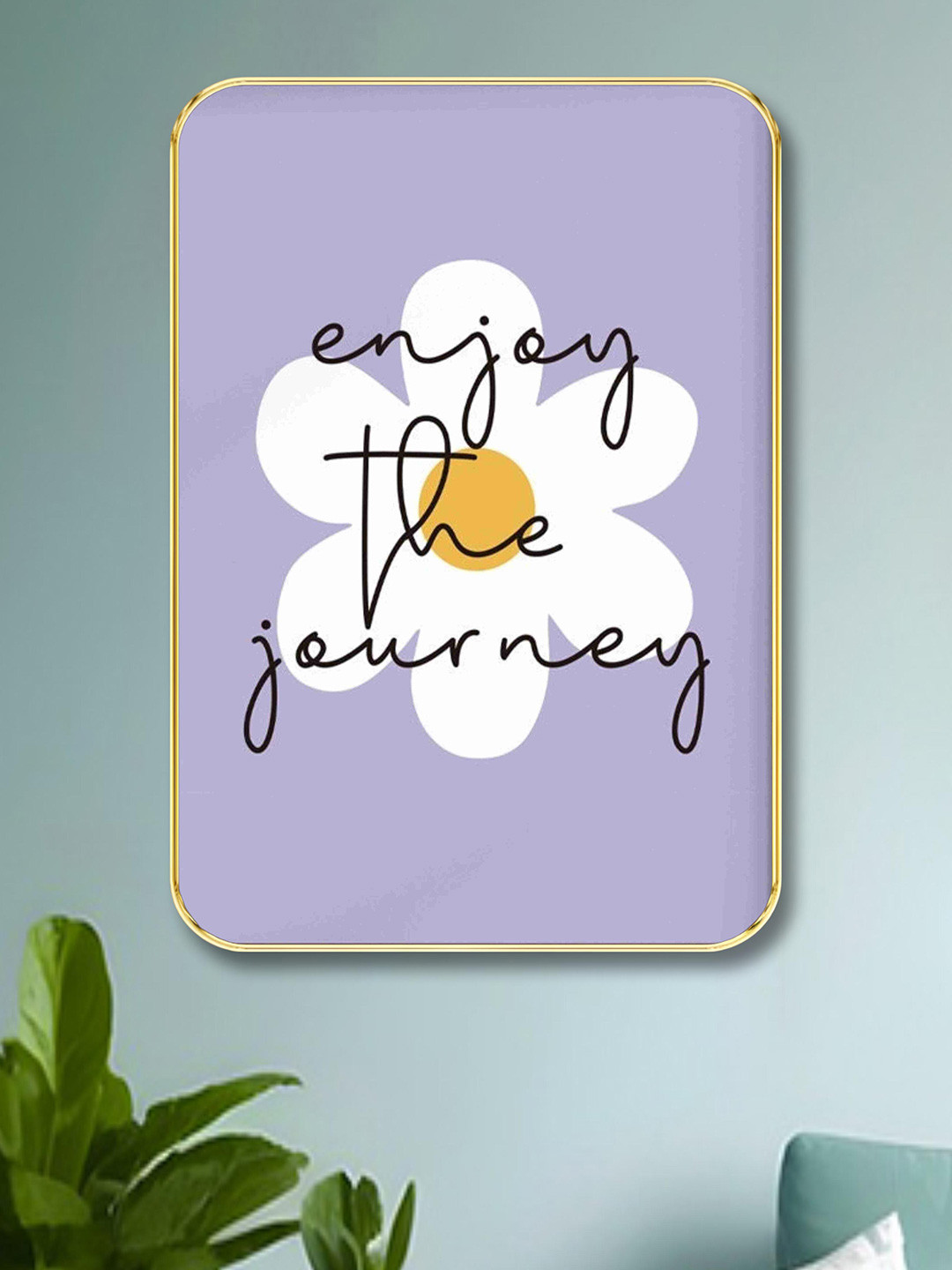 SAF Quotes Purple Wood Wall Living Room Rectangle Potrait Paintings Wall Art -18 x 24In