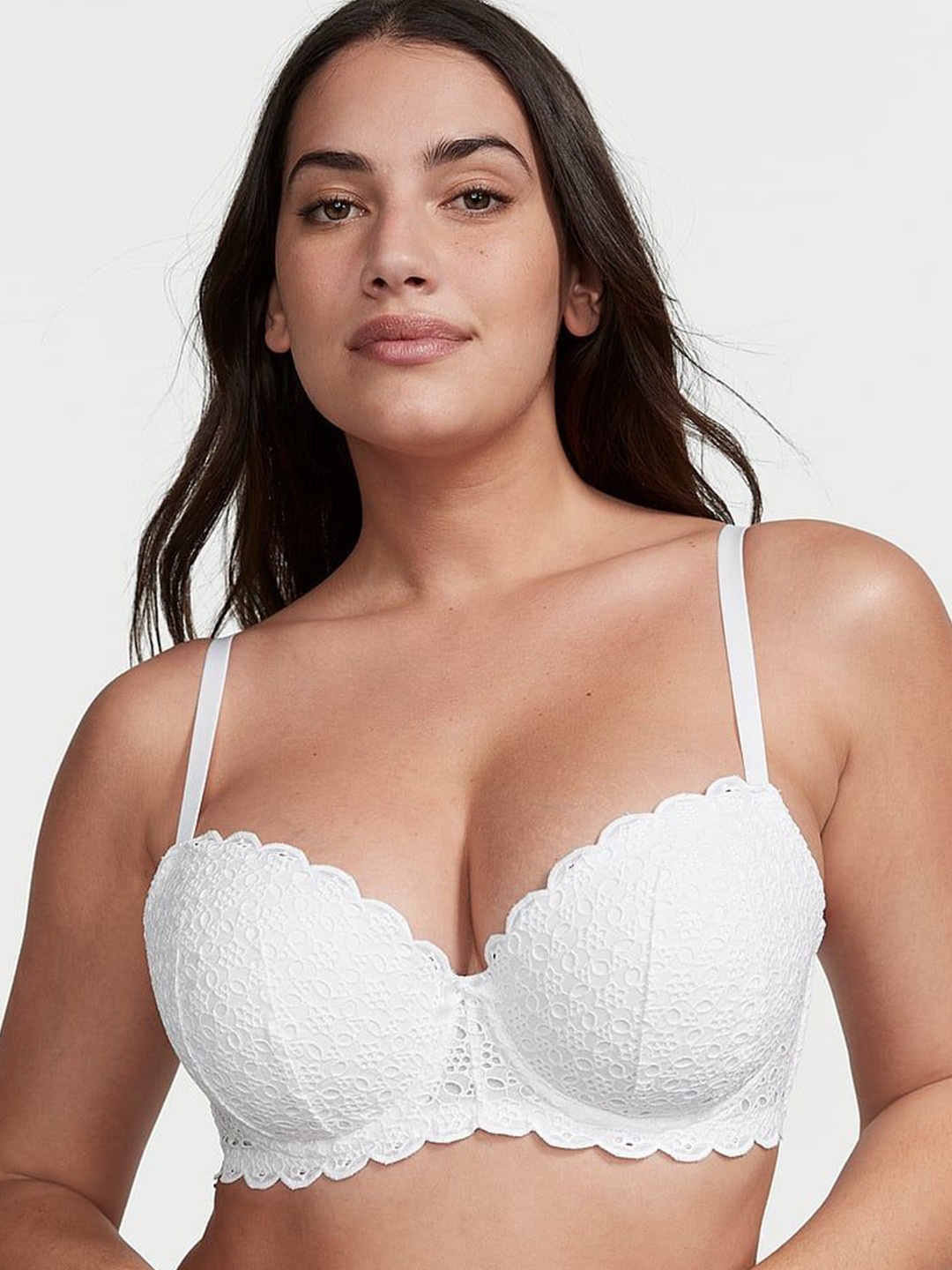 Victoria's Secret Dream Angels Eyelet Lace Lightly Lined Demi Embellished Bra