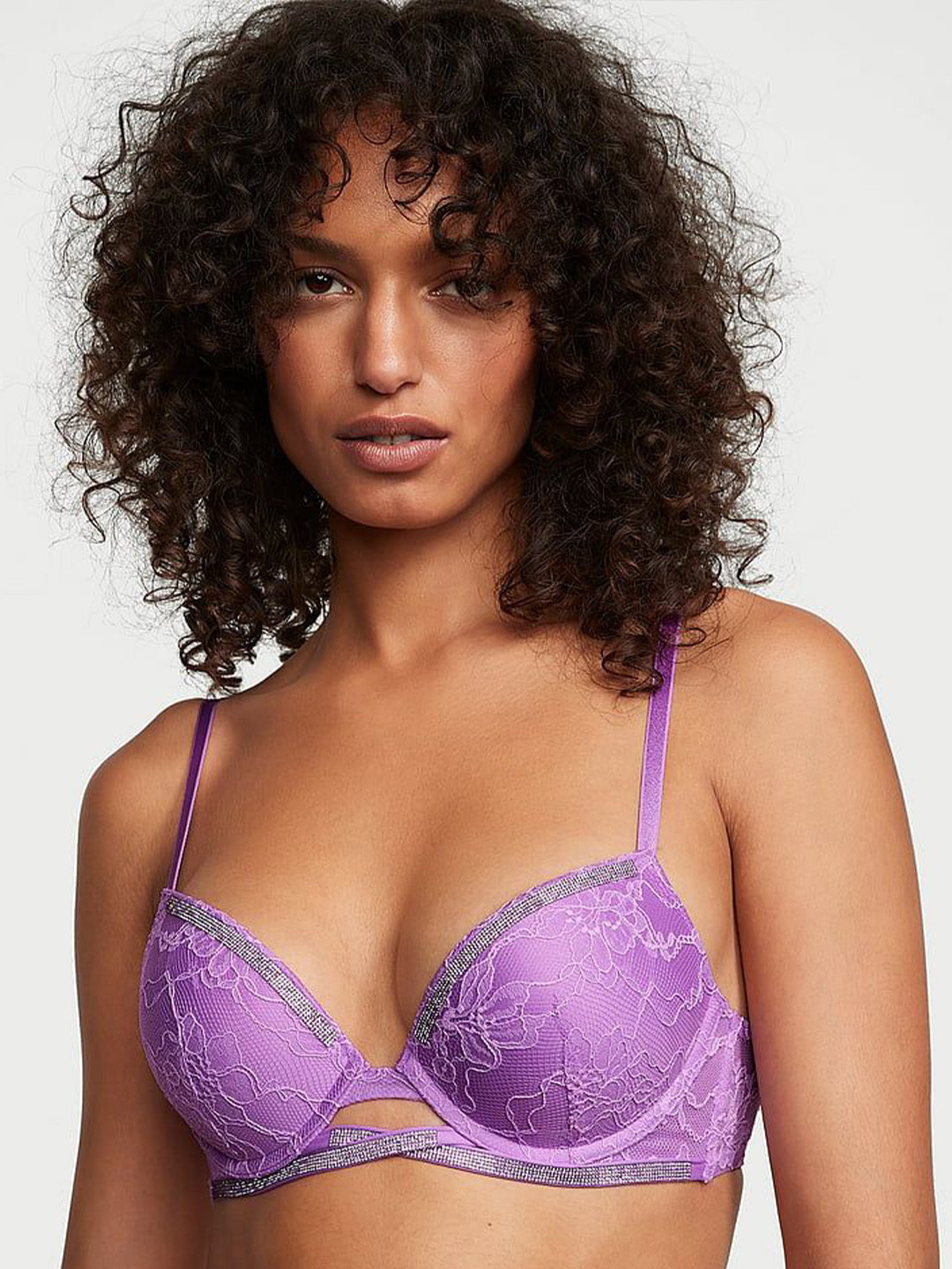 Victoria's Secret Very Sexy Shine Cradle Lace Push-Up Embellished Bra