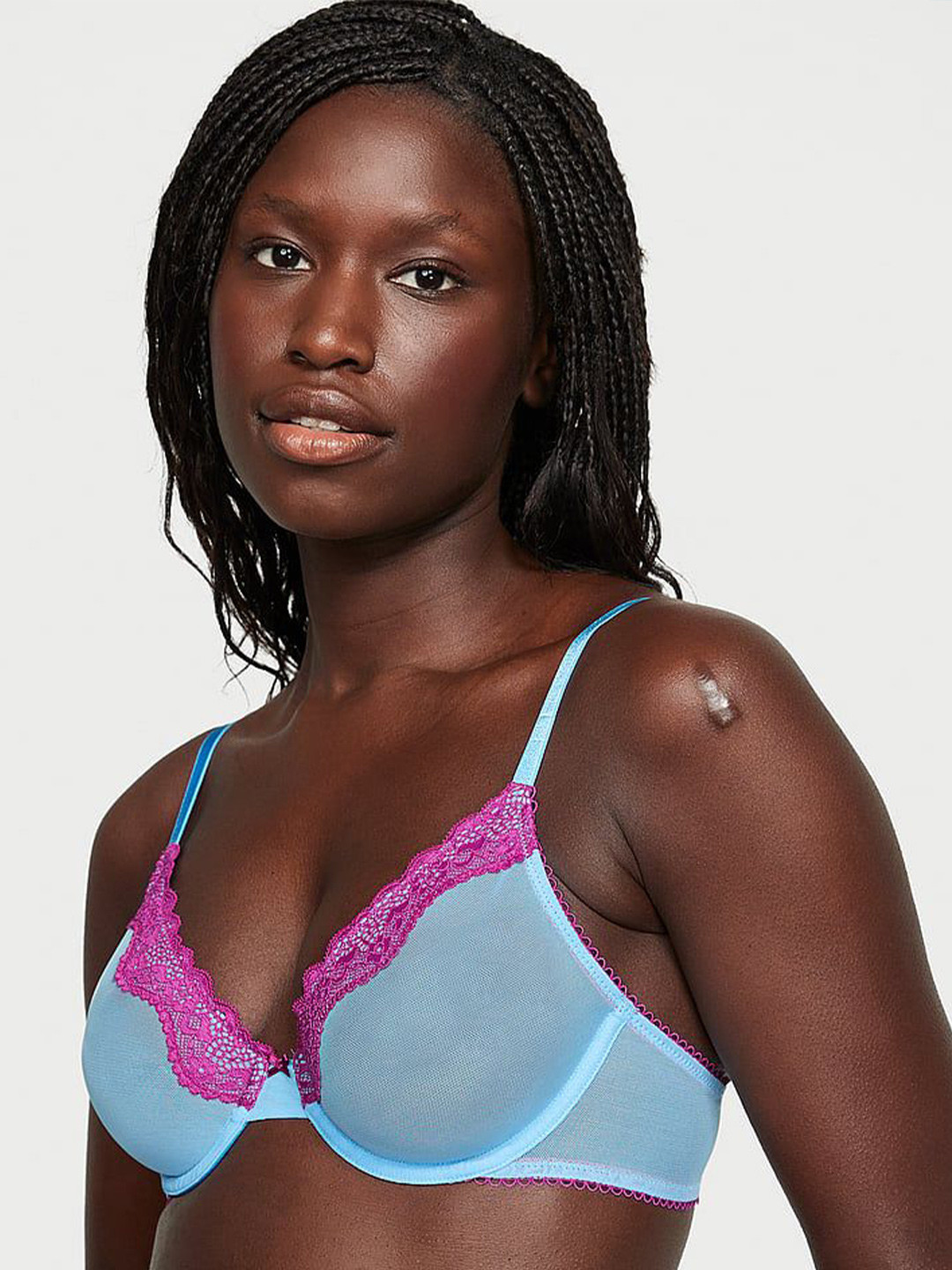 Victoria's Secret Victoria's Secret Fun & Flirty Lace-Trim Unlined Demi Bra