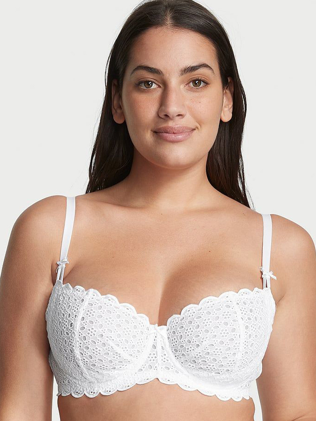 Victoria's Secret Dream Angels Wicked Unlined Eyelet Lace Balconette Embellished Bra