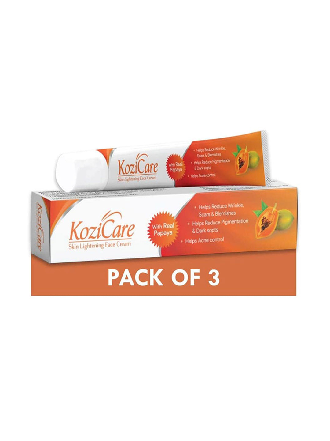 KOZICARE Set Of 3 Skin Lightening Cream With Kojic Acid & Niacinamide 15g Each