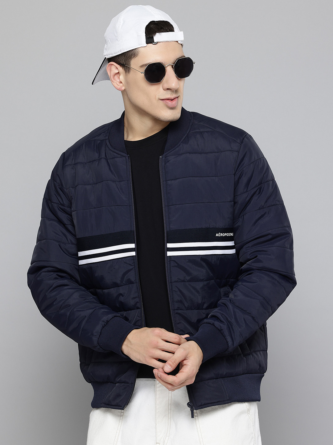 Aeropostale Stand Collar Bomber Jacket