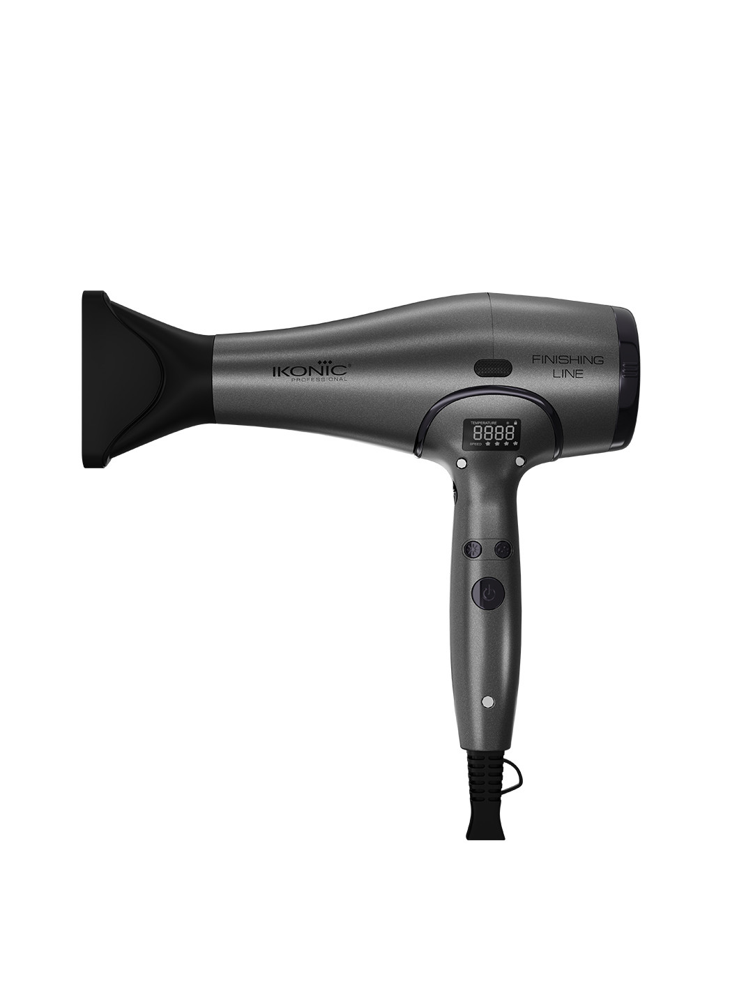 Ikonic Professional Finishing Line 2200-2400W Hair Dryer with High-Tech Luxury & AC Motor - Grey