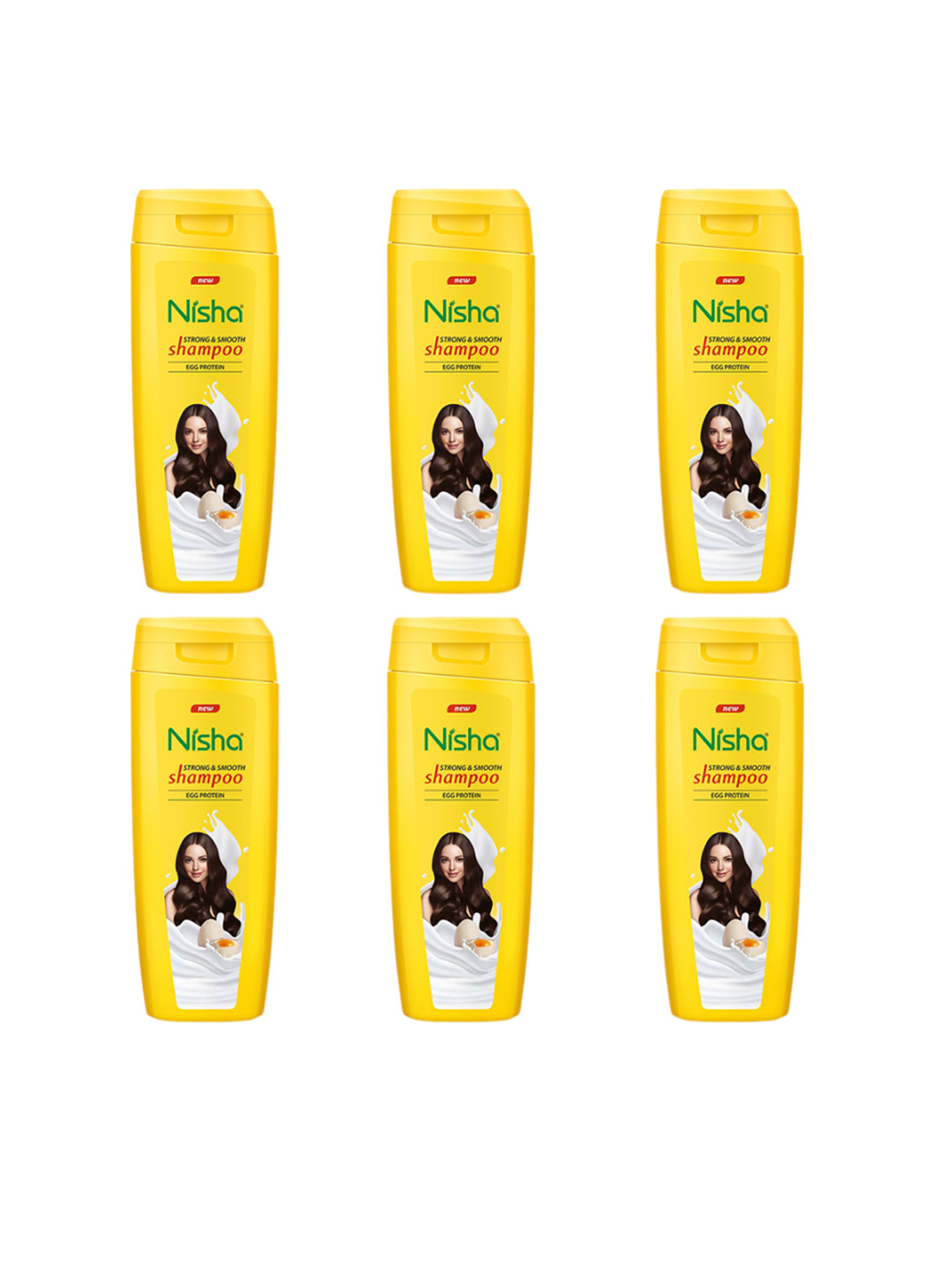 Nisha Set Of 6 Egg Protein Shampoo - 80 ml Each