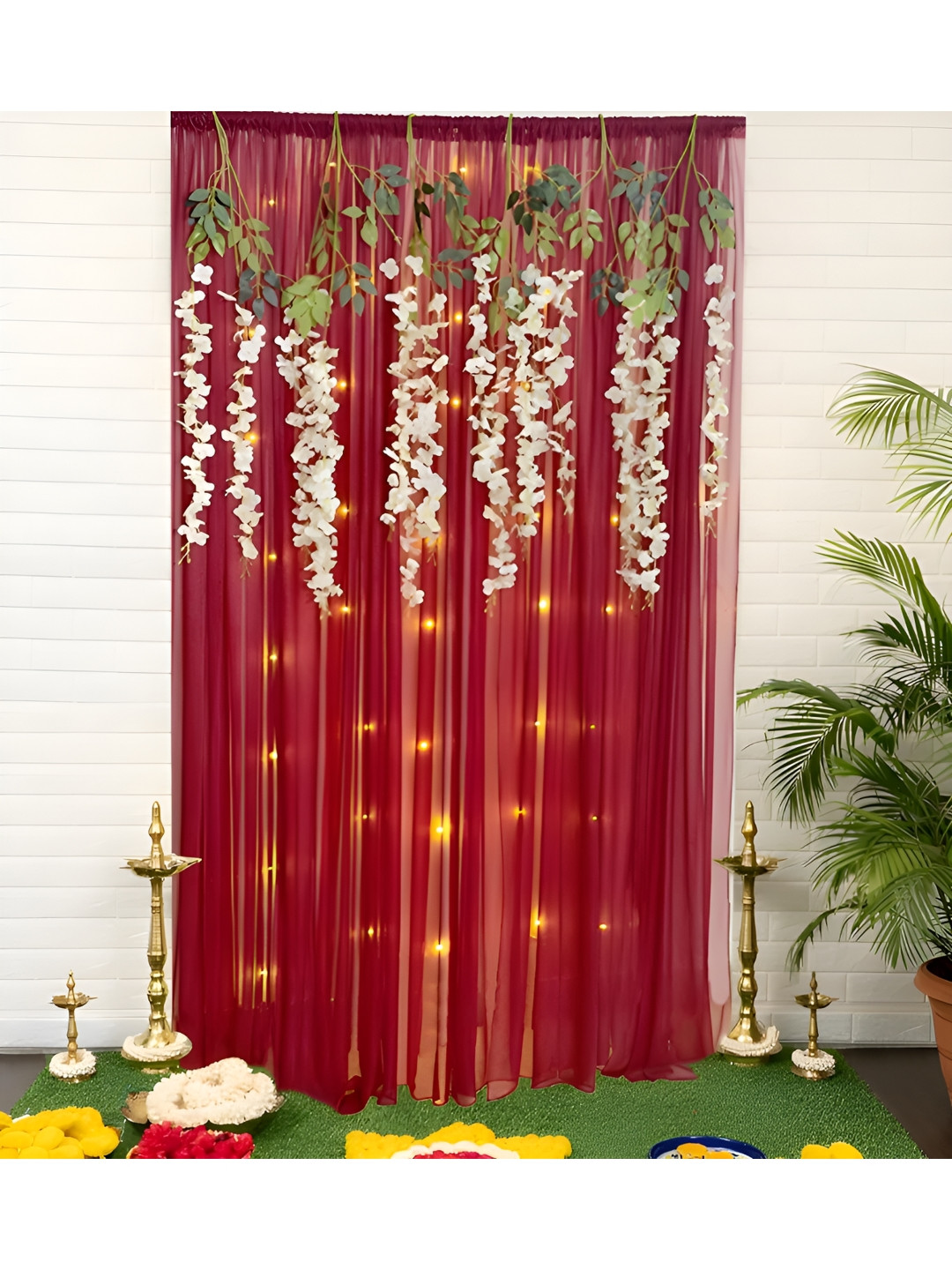 Special You Red Curtains Backdrop Decoration