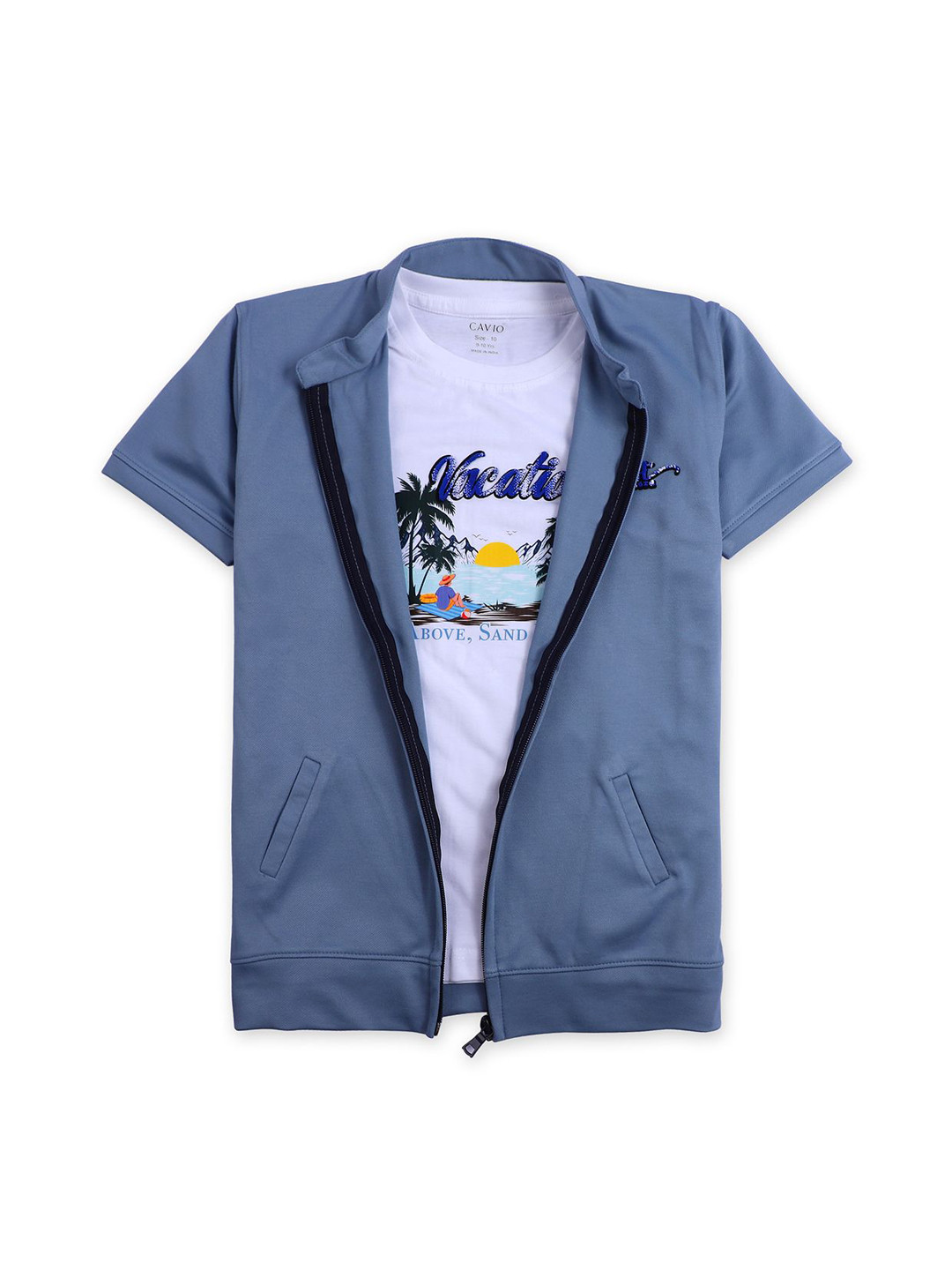 Cavio Boys Lightweight Sporty Jacket & T-Shirt