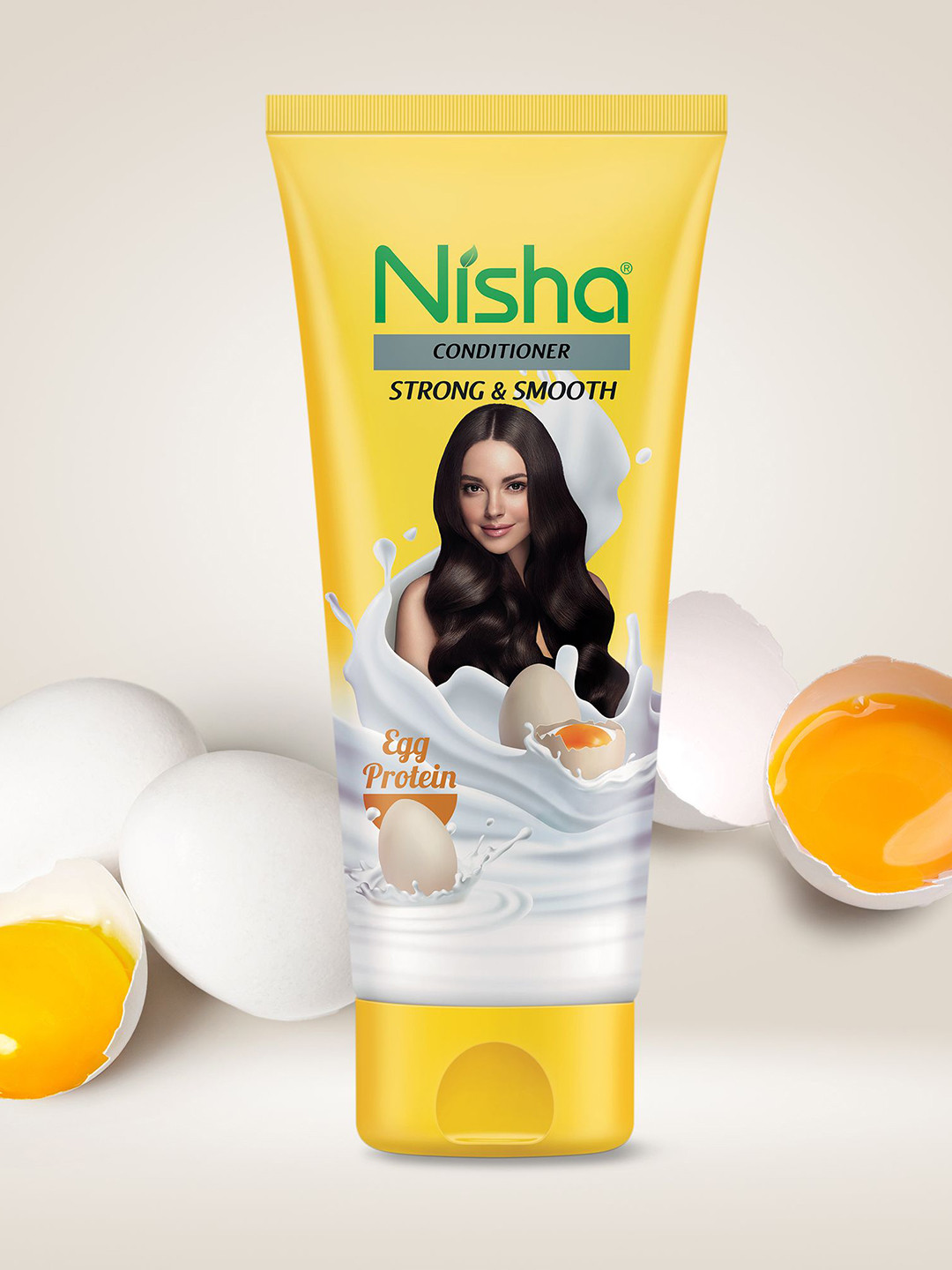 Nisha Set Of 2 Egg Protein Hair Conditioner Tube - 180 ml Each