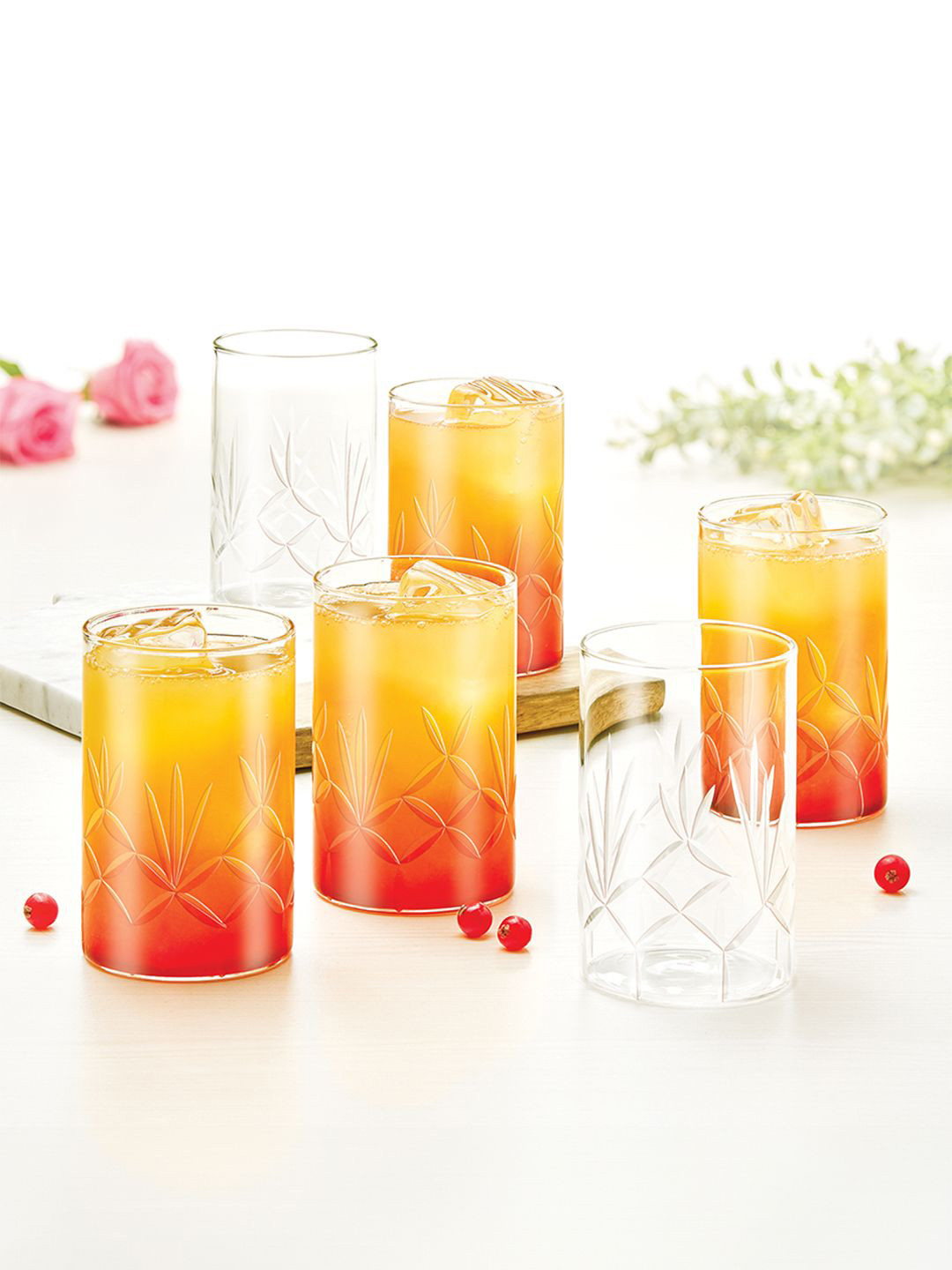 BOROSIL Vision 6 Pcs Transparent Water Glass - 295 ml