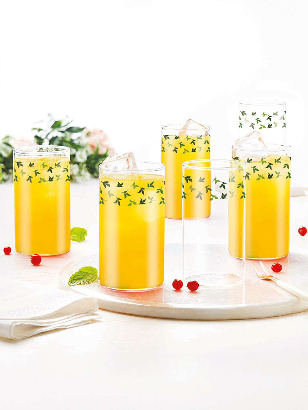 BOROSIL Vision Sage 6 Pieces Transparent Microwave Safe Drinking Glass 295 ml Each