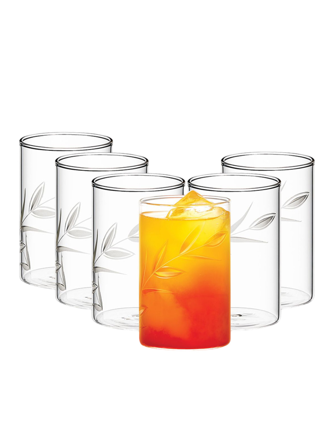 BOROSIL Vision Creeper 6 Pcs Transparent Flameproof Microwave Safe Drinking Glass 295 ml