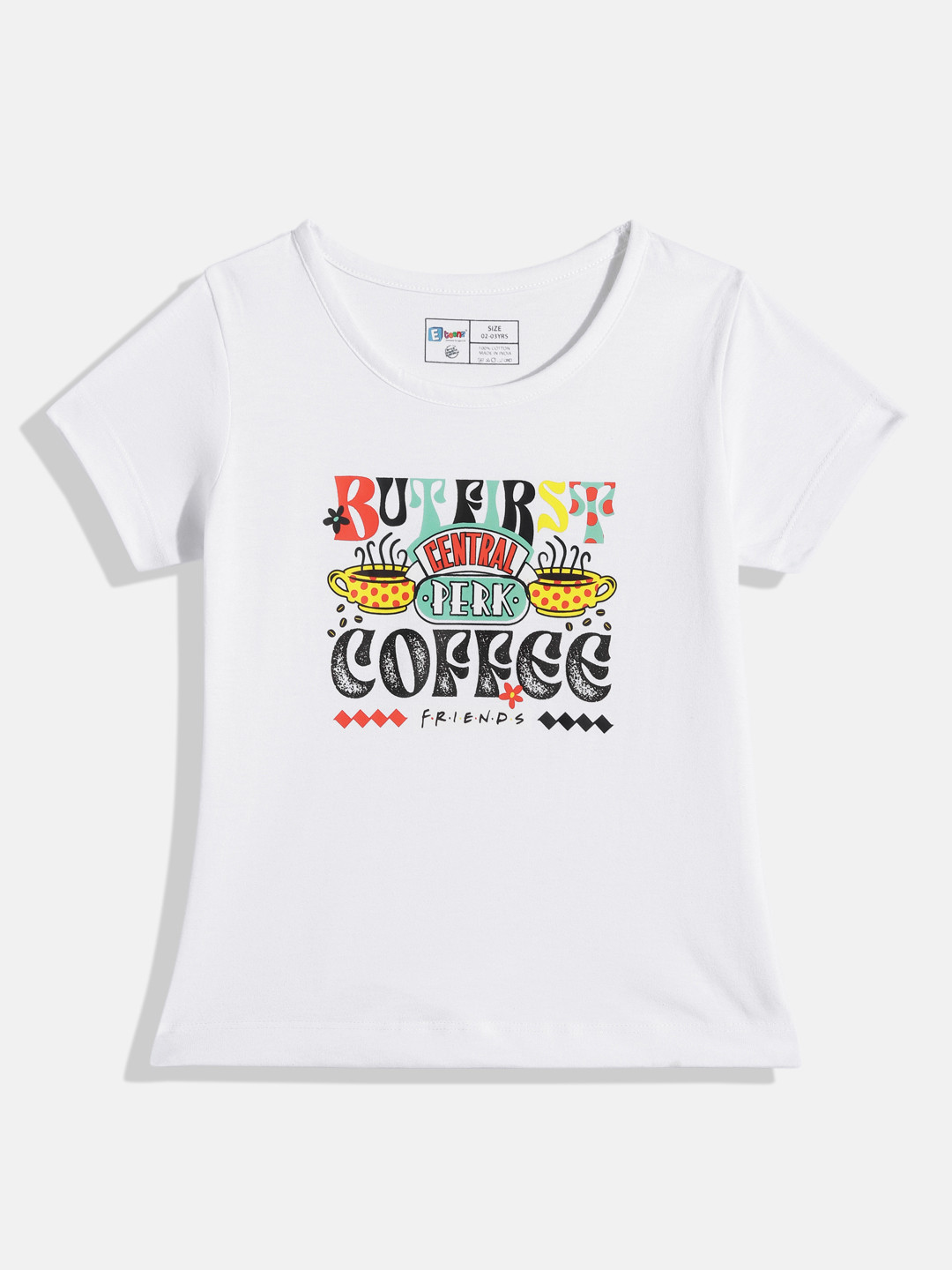 Eteenz Girls Typography Printed Pure Cotton T-shirt