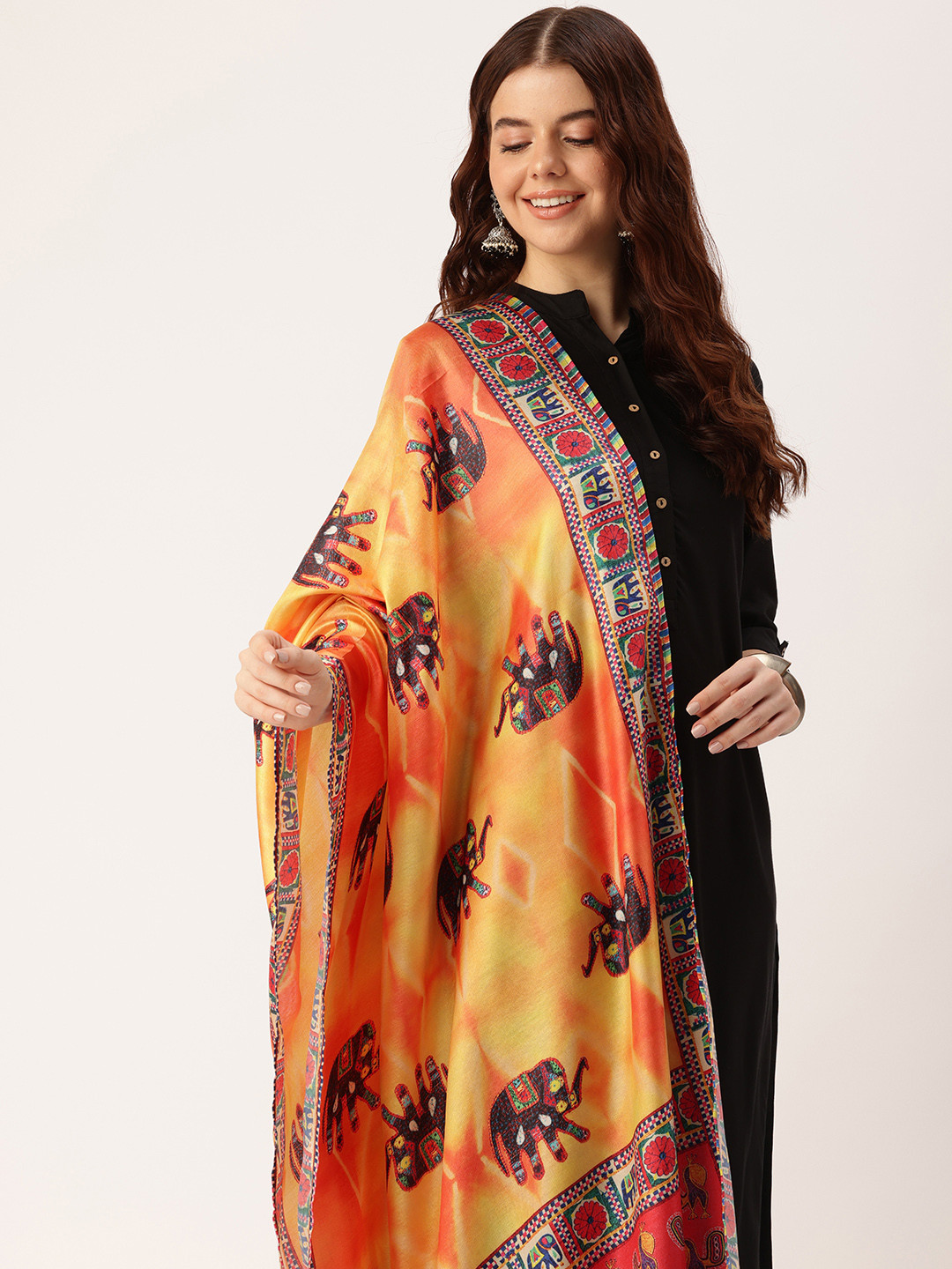 SANGAM PRINTS Ethnic Motifs Printed Dupatta